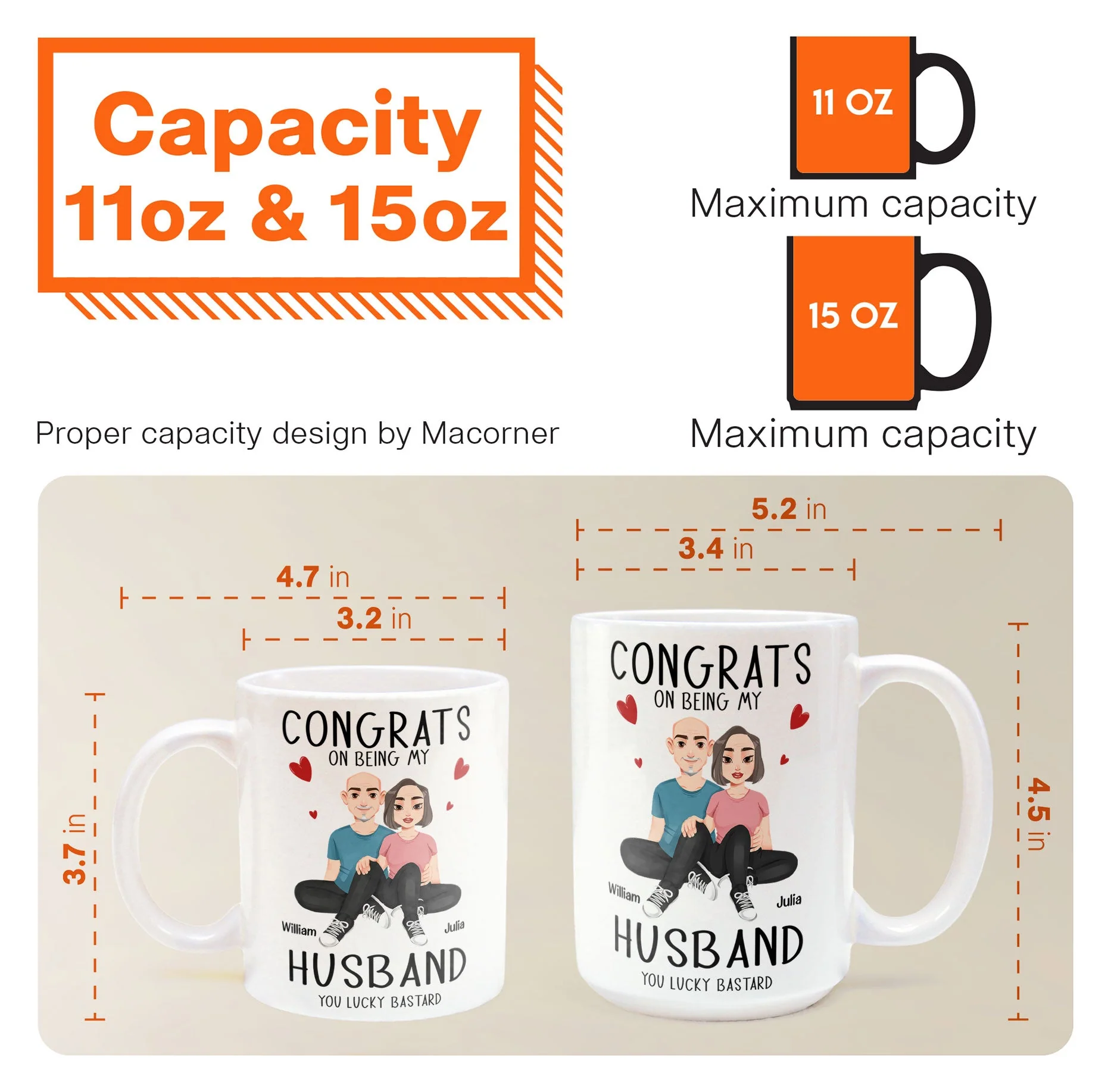 Congrats On Being My Husband New Version - Personalized Mug - Image 6
