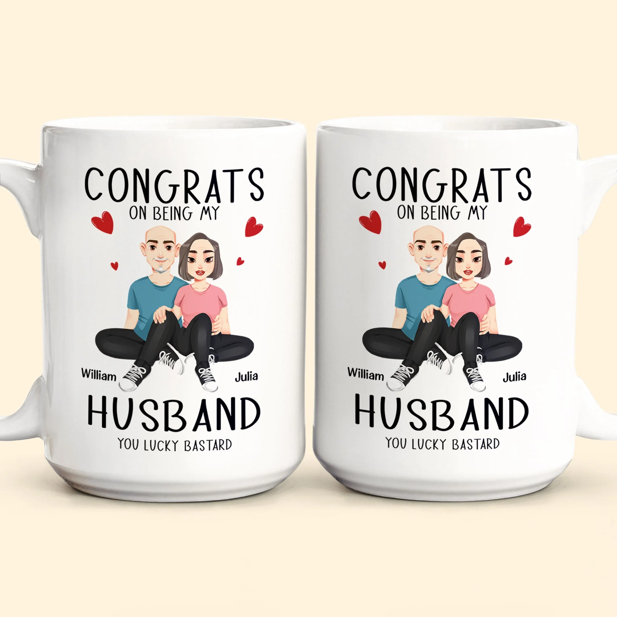 Congrats On Being My Husband New Version - Personalized Mug - Image 7