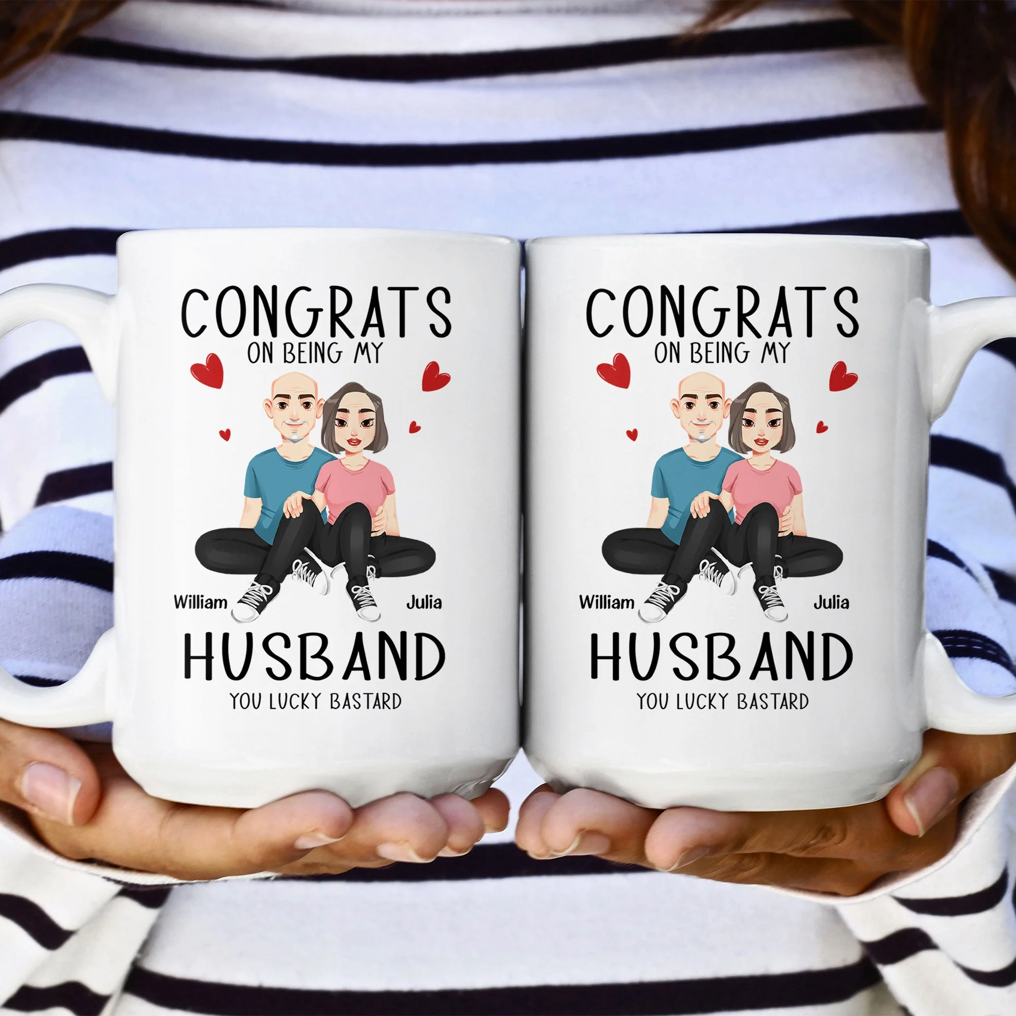 Congrats On Being My Husband New Version - Personalized Mug - Image 8
