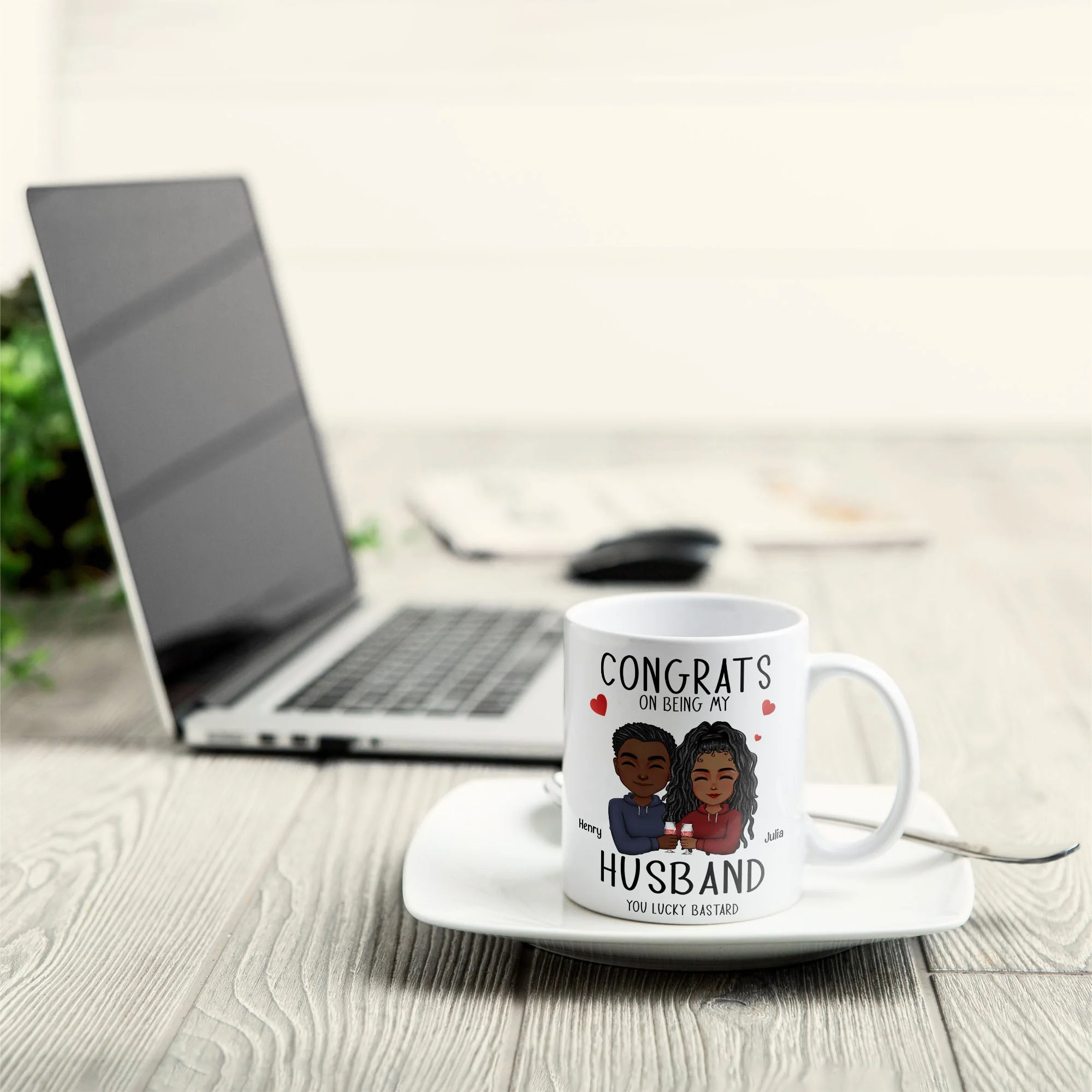Congrats On Being My Husband - Personalized Mug - Ver 2 - Image 5