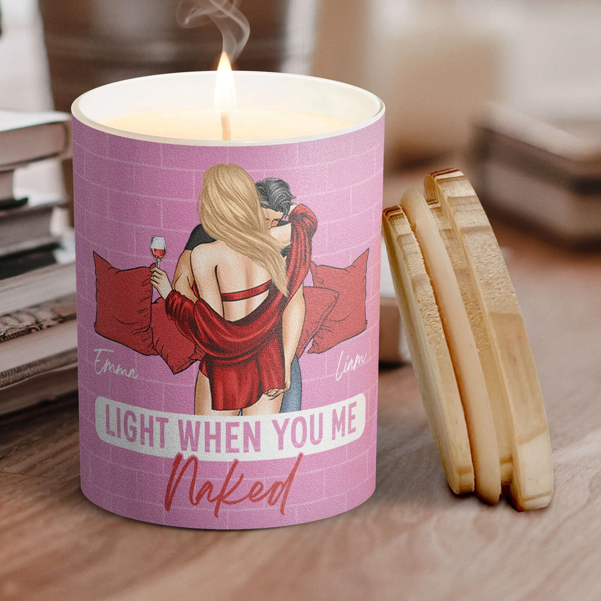 Congrats On Being My Husband You Lucky Bastard - Personalized Candle - Image 3