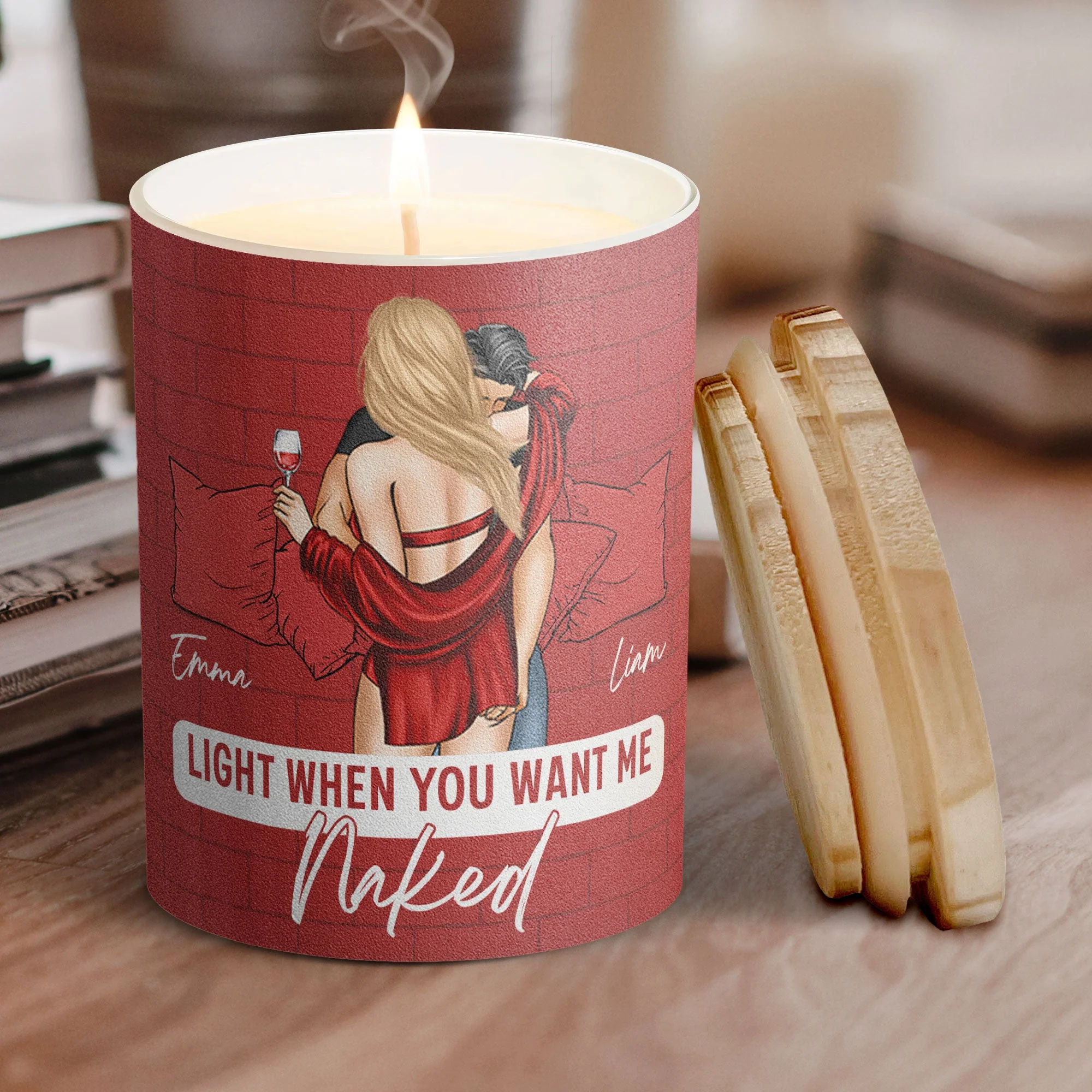 Congrats On Being My Husband You Lucky Bastard - Personalized Candle - Image 4