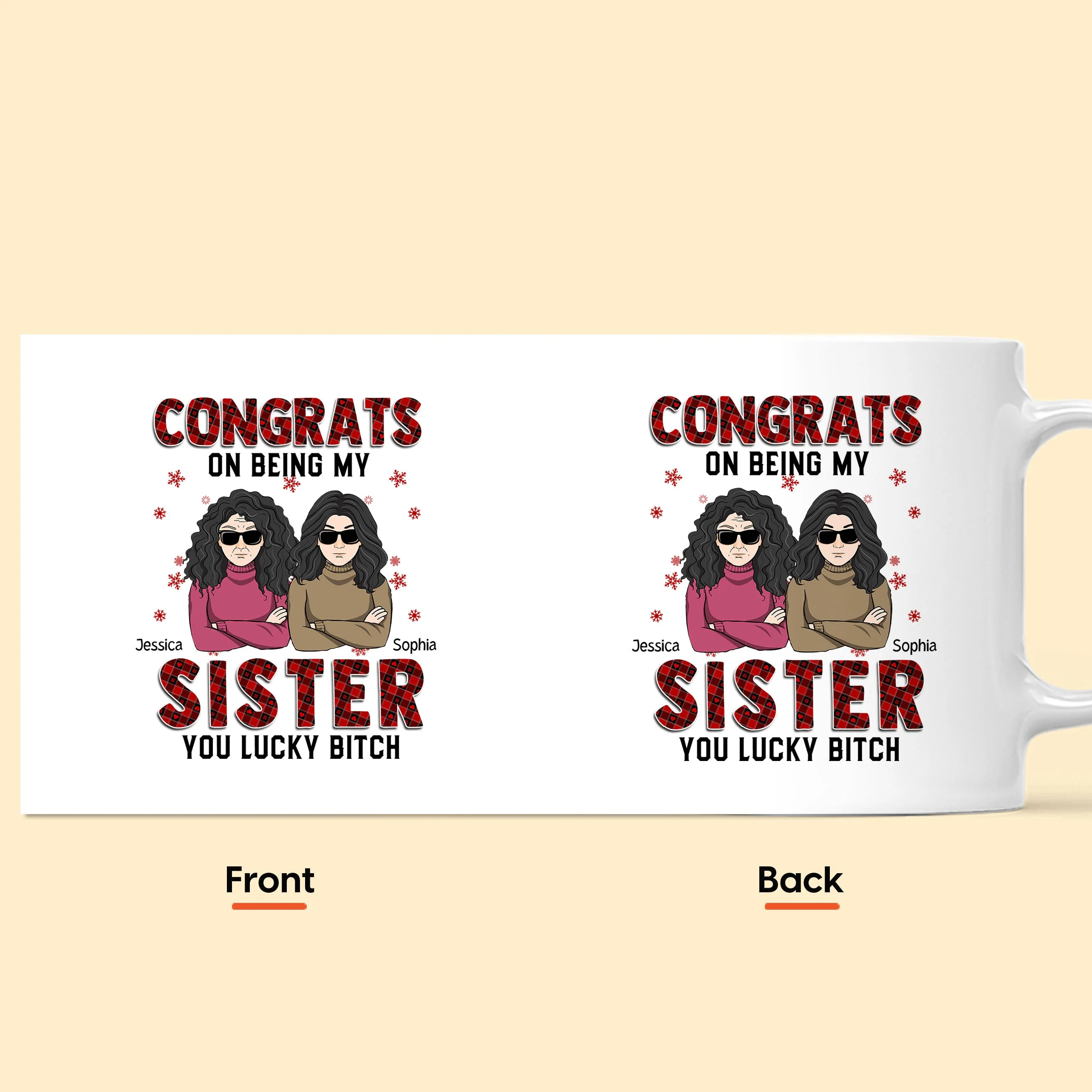 Congrats On Being My Sister - Personalized Mug - Image 2