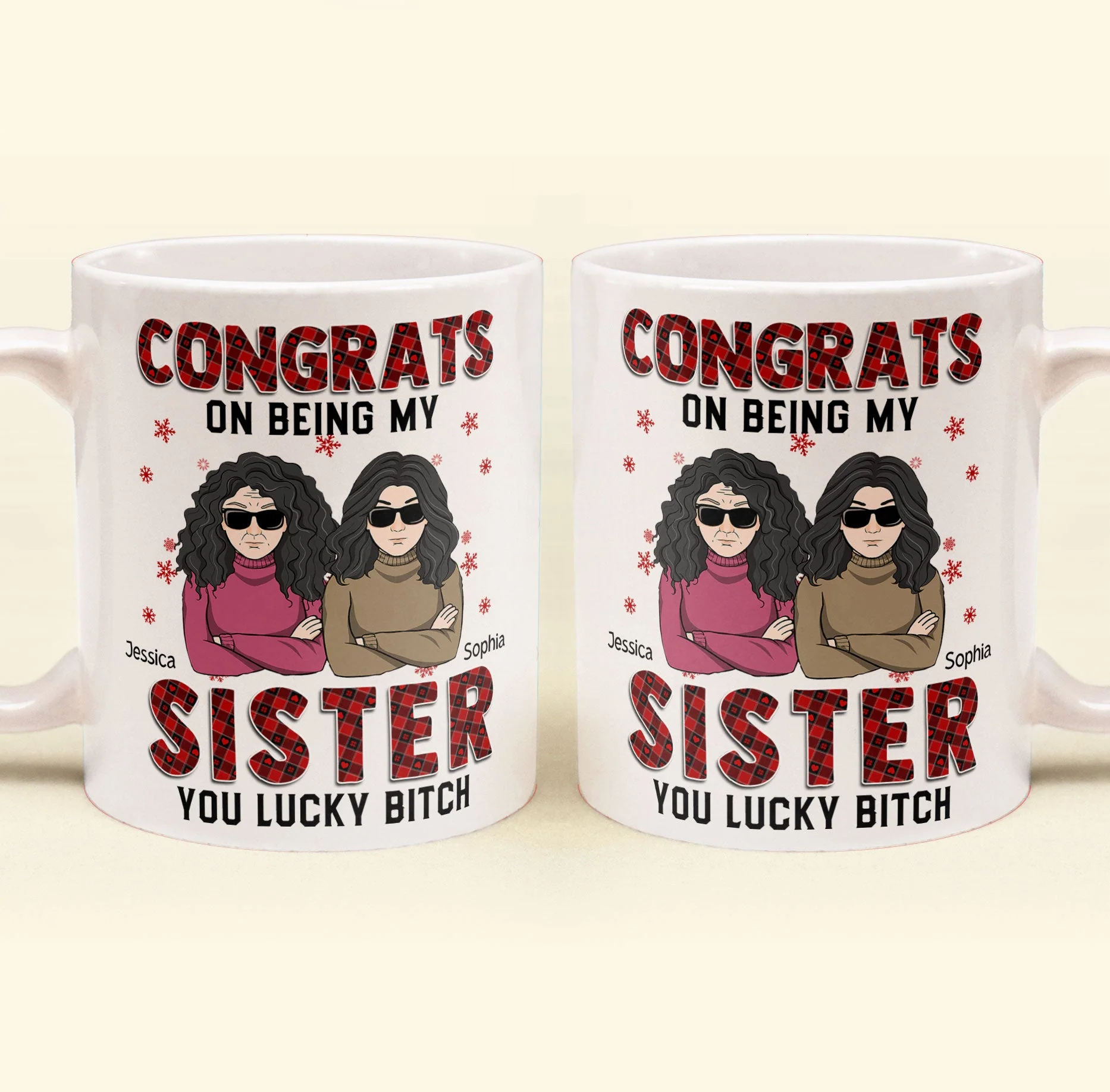 Congrats On Being My Sister - Personalized Mug - Image 8