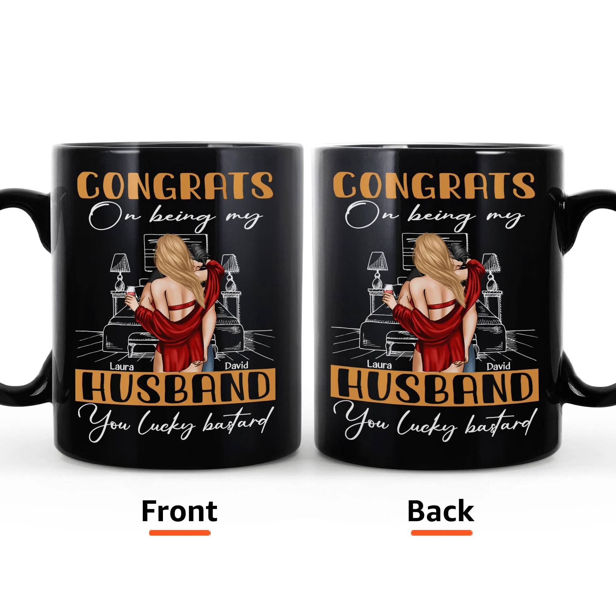 Congrats You Lucky Bastard - Personalized Mug - Image 3