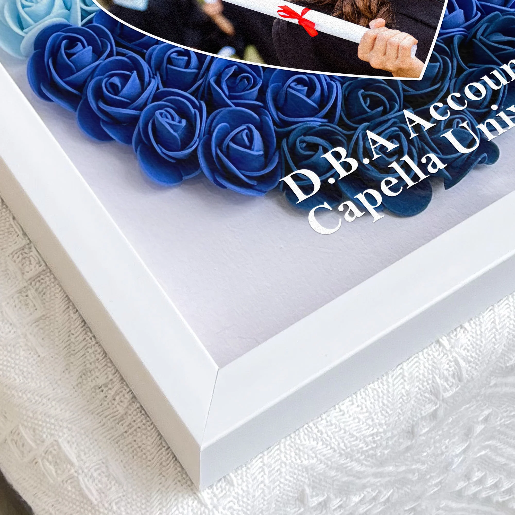 Congratulation Graduation - Personalized Photo Flower Shadow Box - Image 6