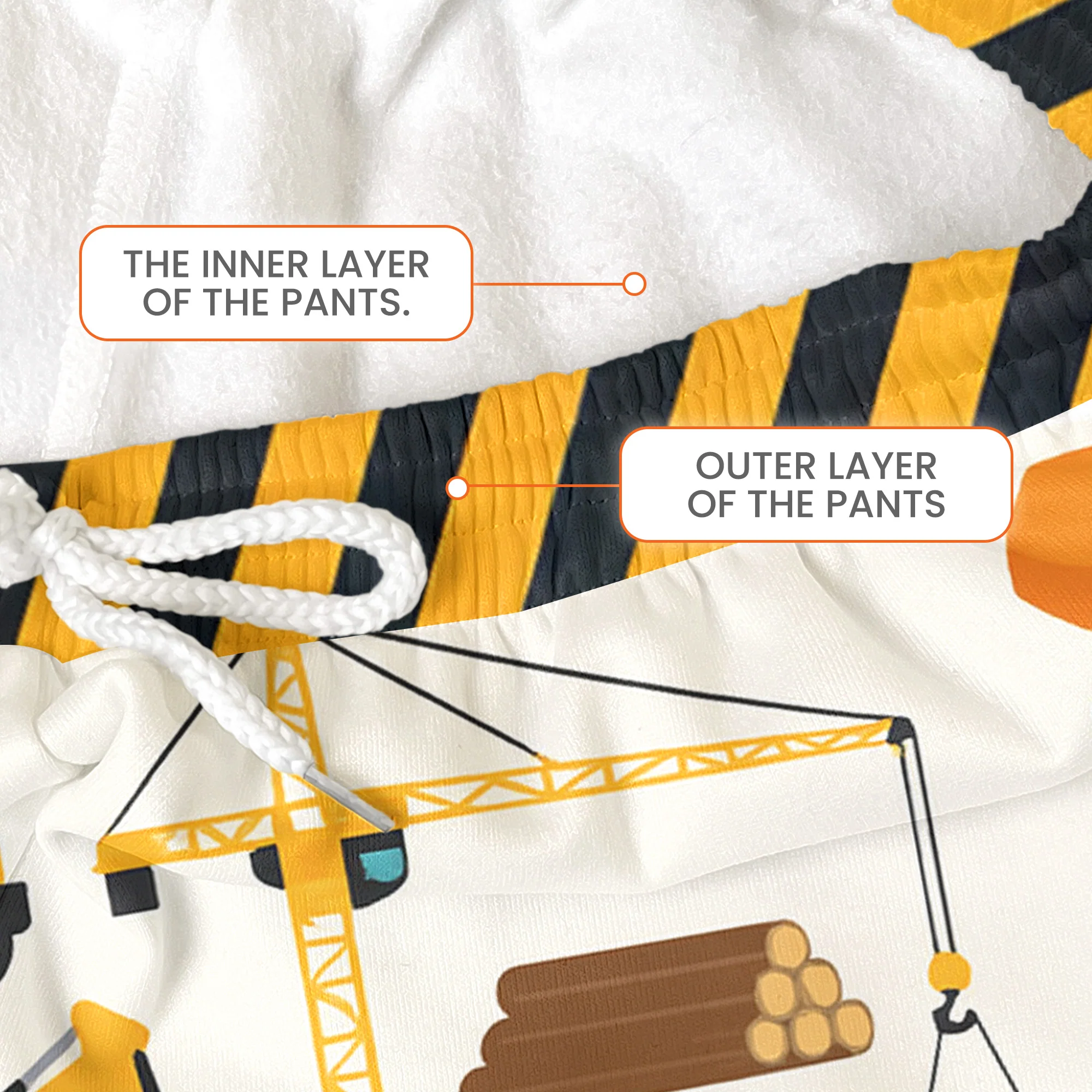 Construction Vehicles Truck, Unicorn Letter - Personalized Sweatpants - Image 4