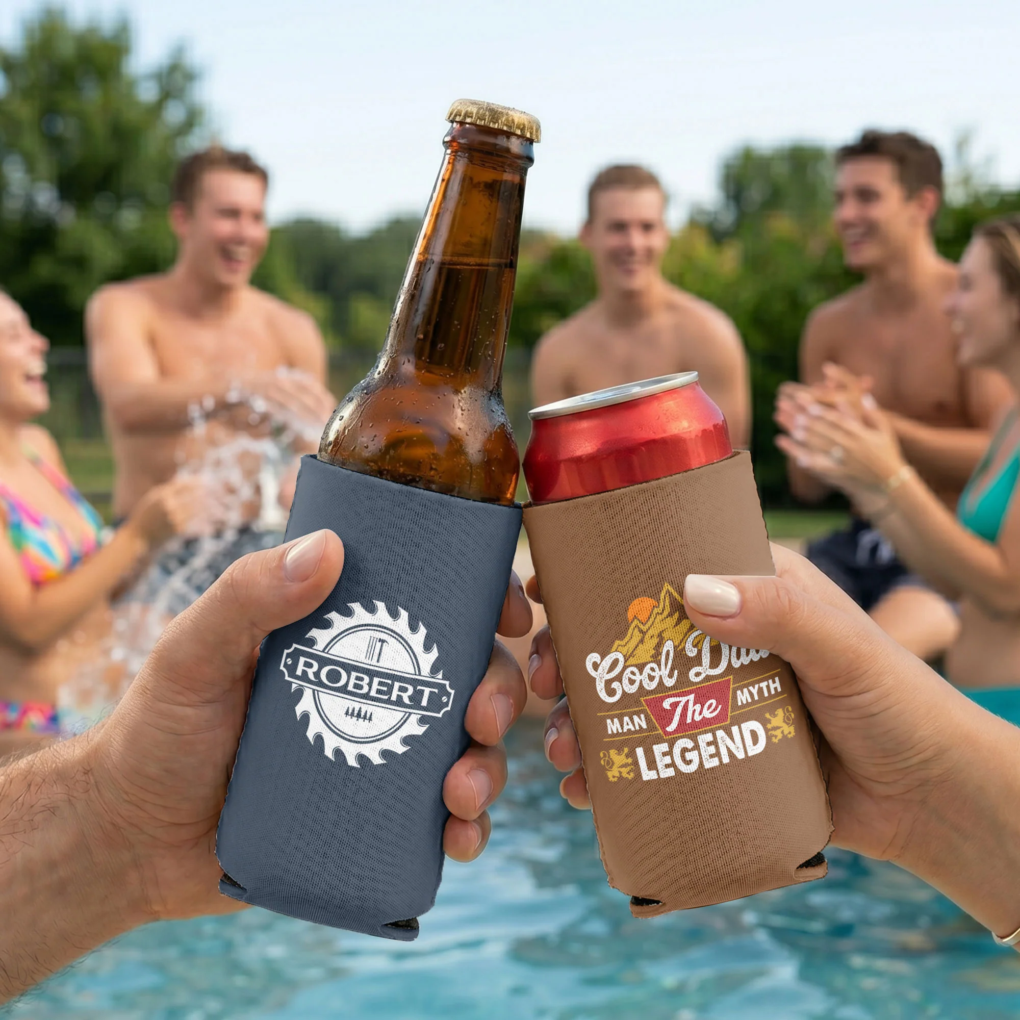 Cool Dad The Man, The Myth, The Legend - Personalized Can Cooler - Image 5