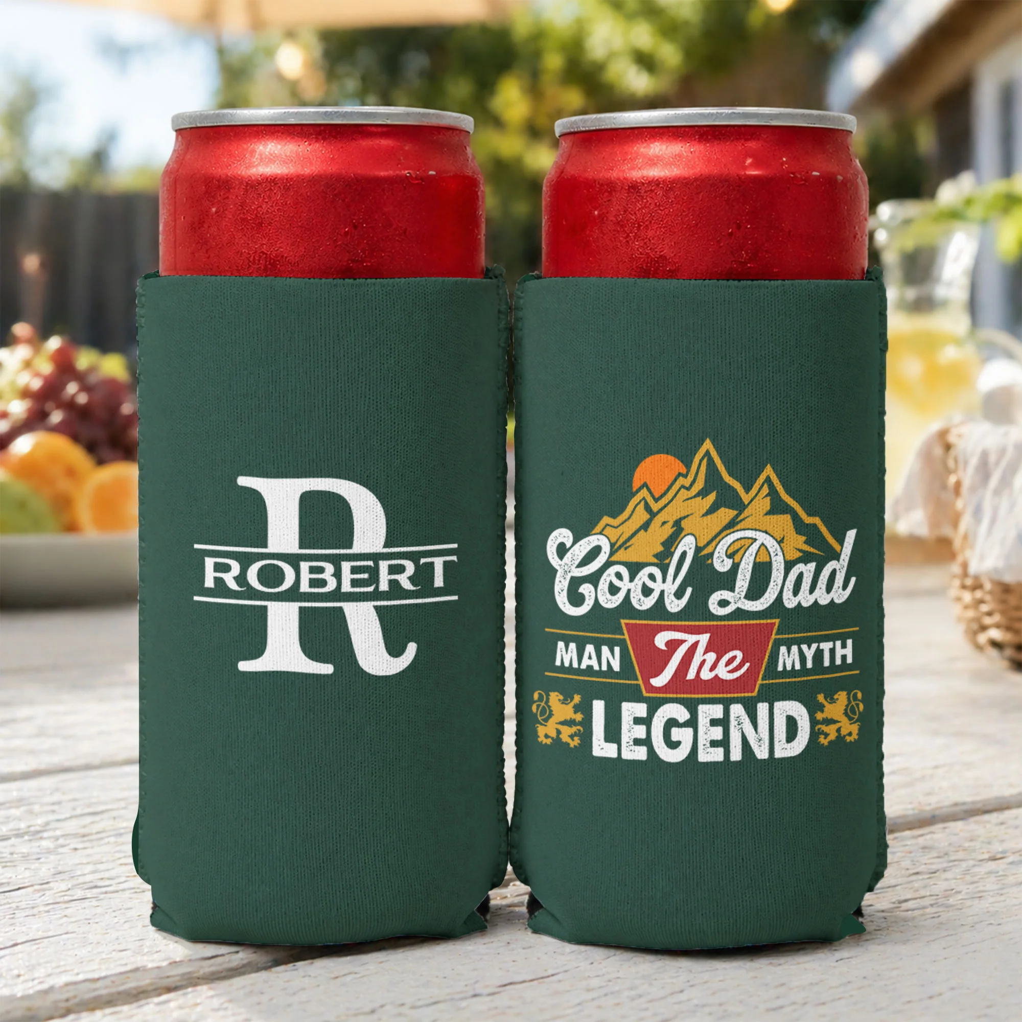 Cool Dad The Man, The Myth, The Legend - Personalized Can Cooler - Image 7