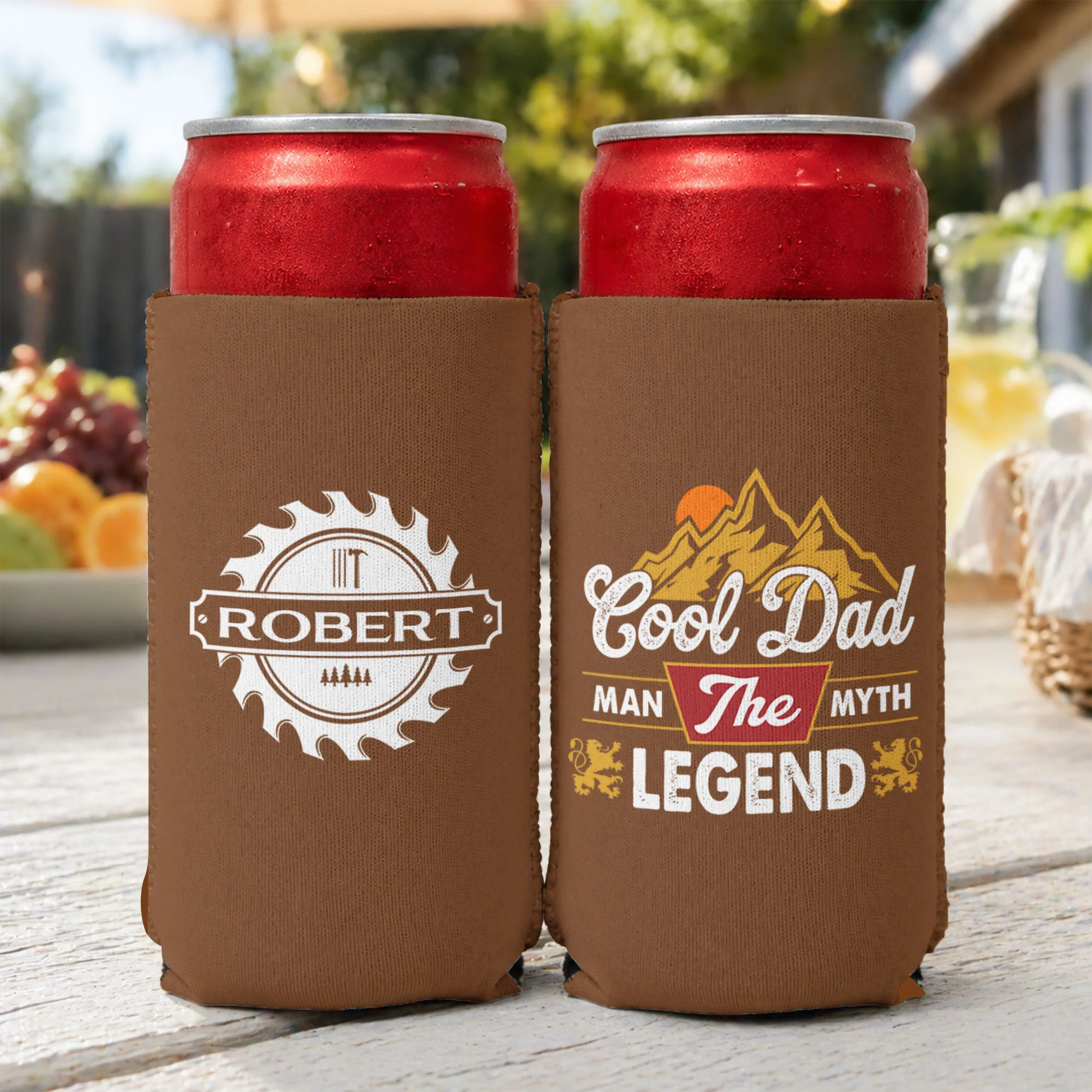 Cool Dad The Man, The Myth, The Legend - Personalized Can Cooler - Image 8