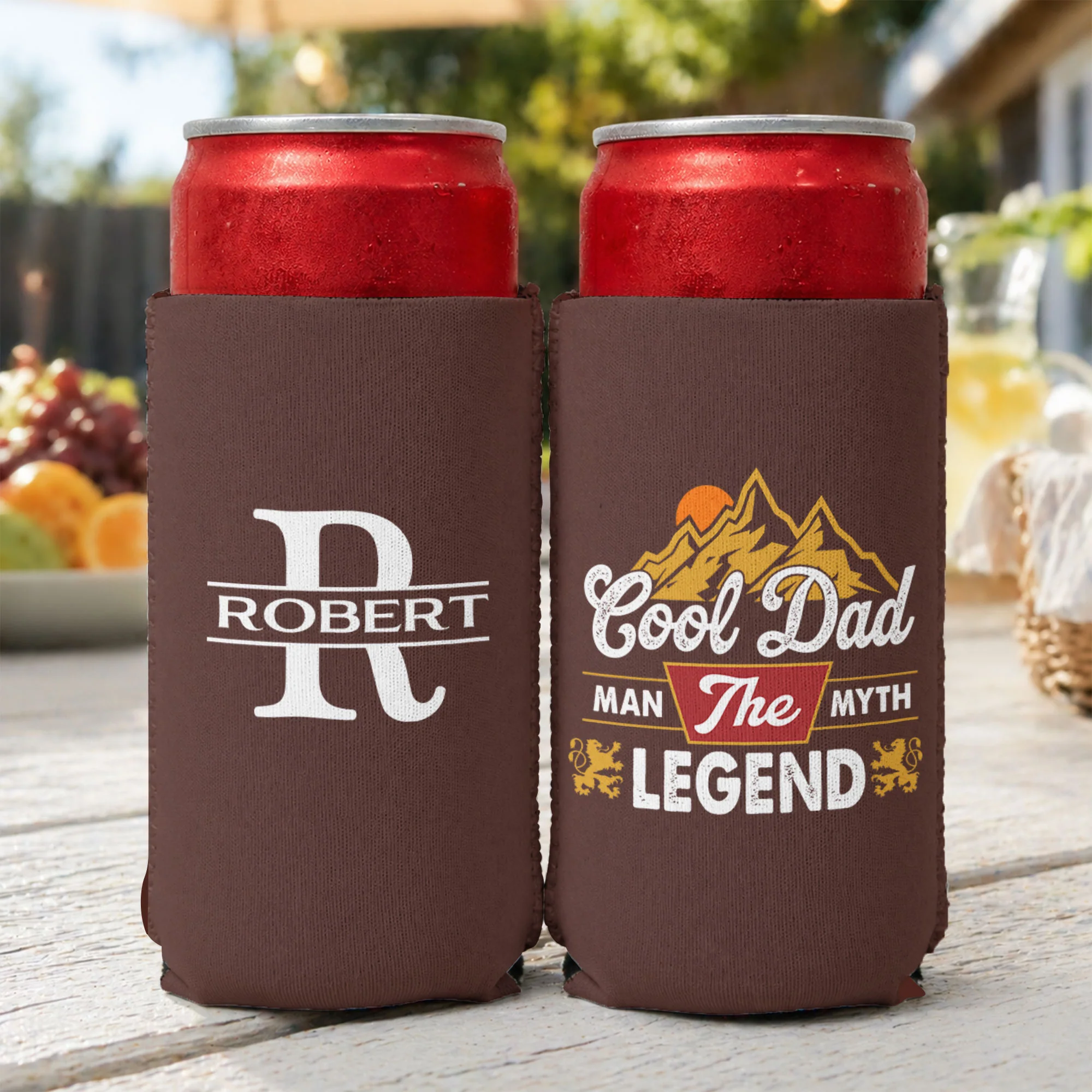 Cool Dad The Man, The Myth, The Legend - Personalized Can Cooler - Image 9