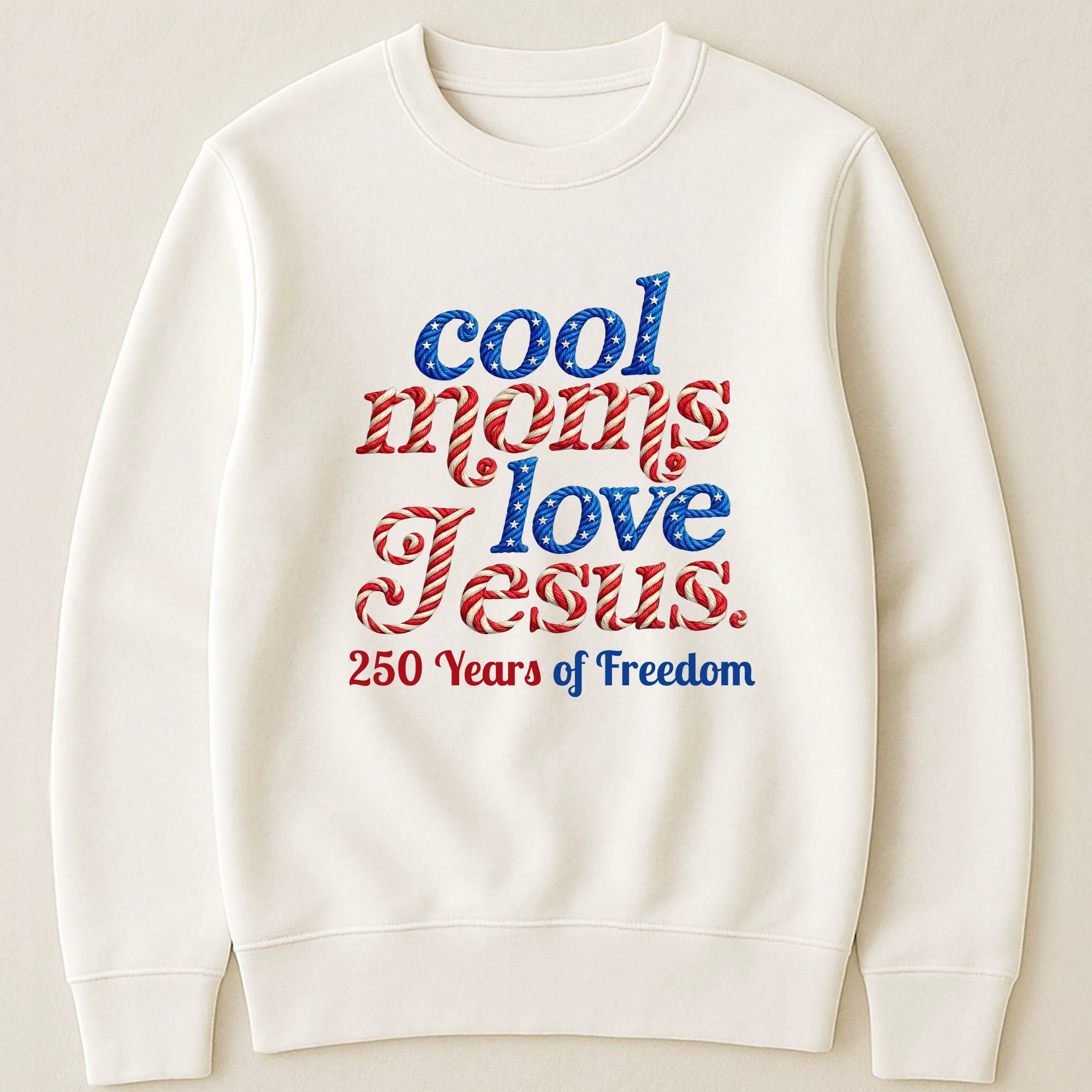Cool Moms Love Jesus 250Th Birthday America - Personalized Shirt - Image 3