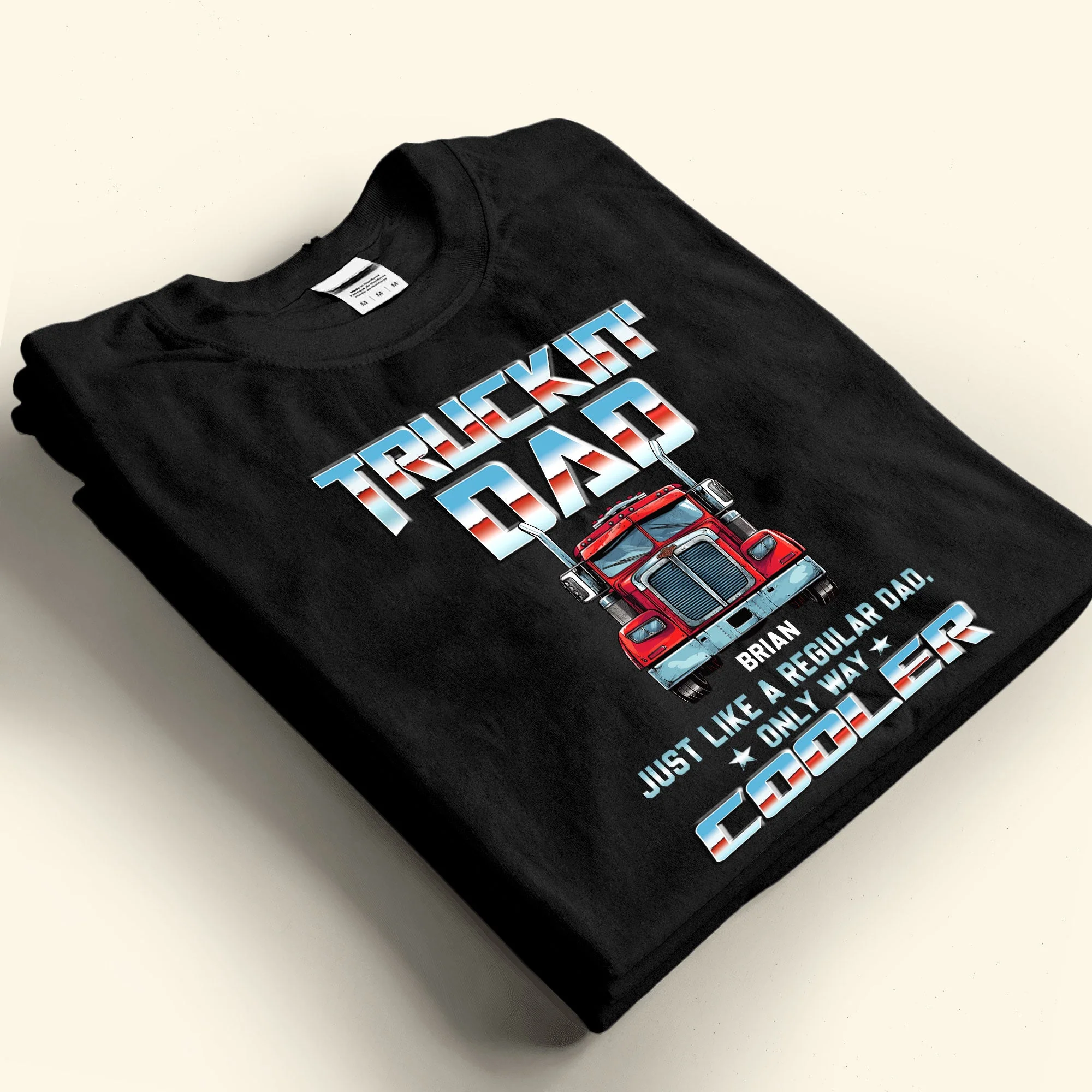 Cool Trucker Dad - Personalized Shirt - Image 4