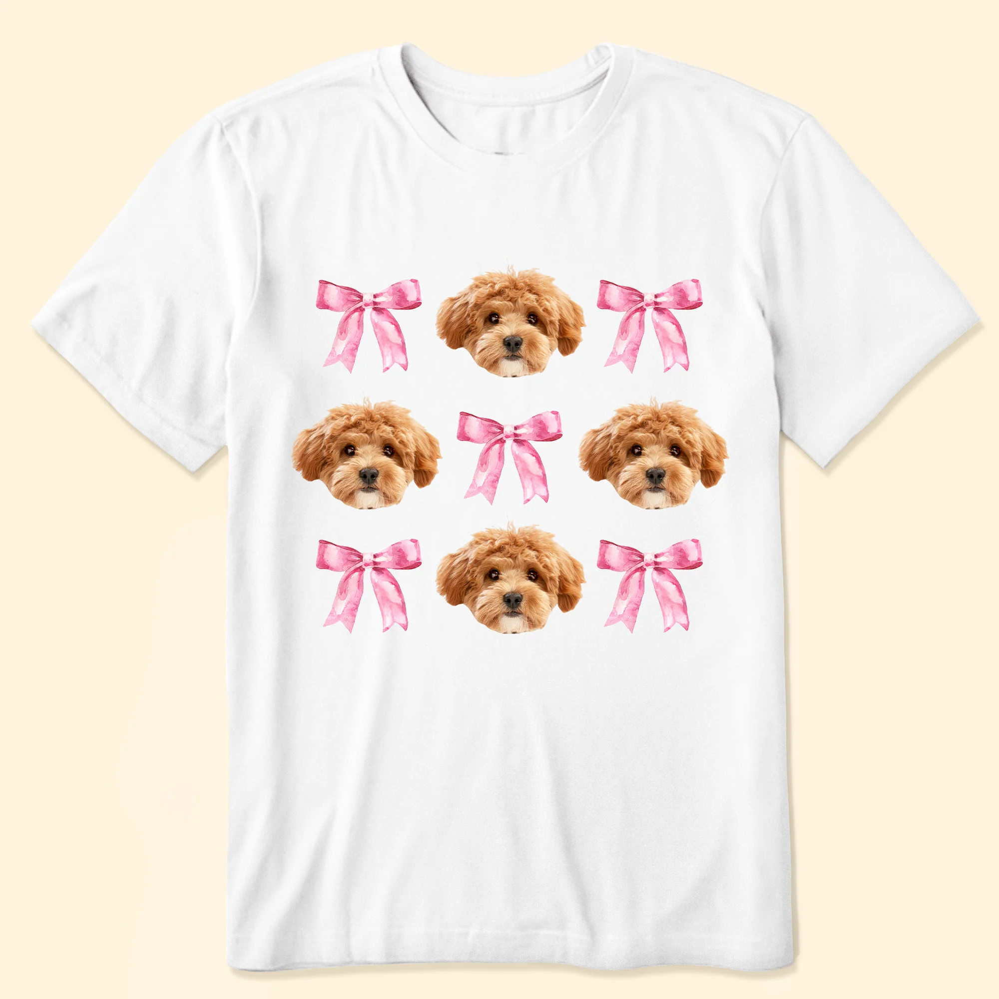 Coquette Pink Bow Trendy Dog Mom - Personalized Shirt - Image 6