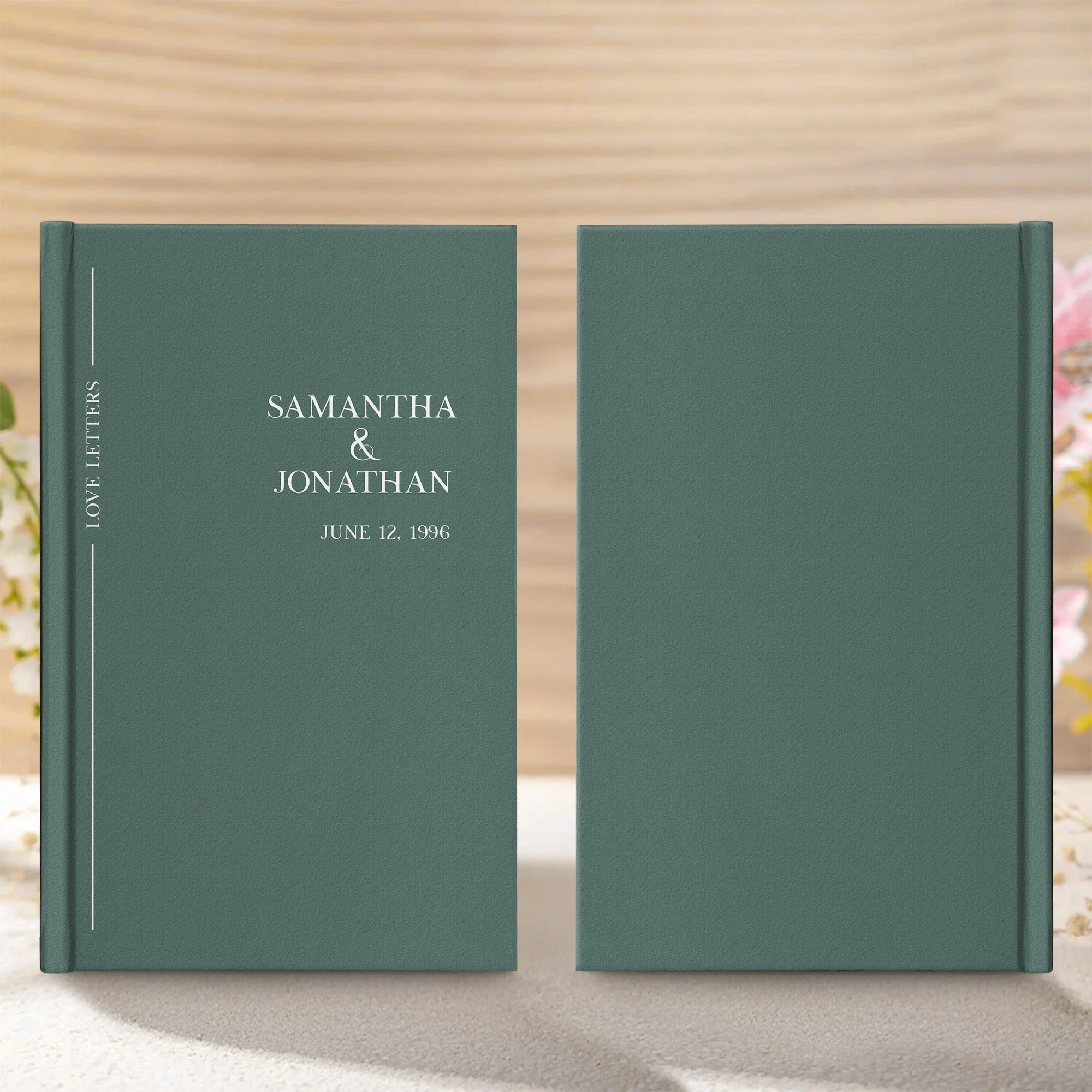 Couple Anniversary Journal Gift For Her Gift For Him - Personalized Hardcover Journal - Image 3