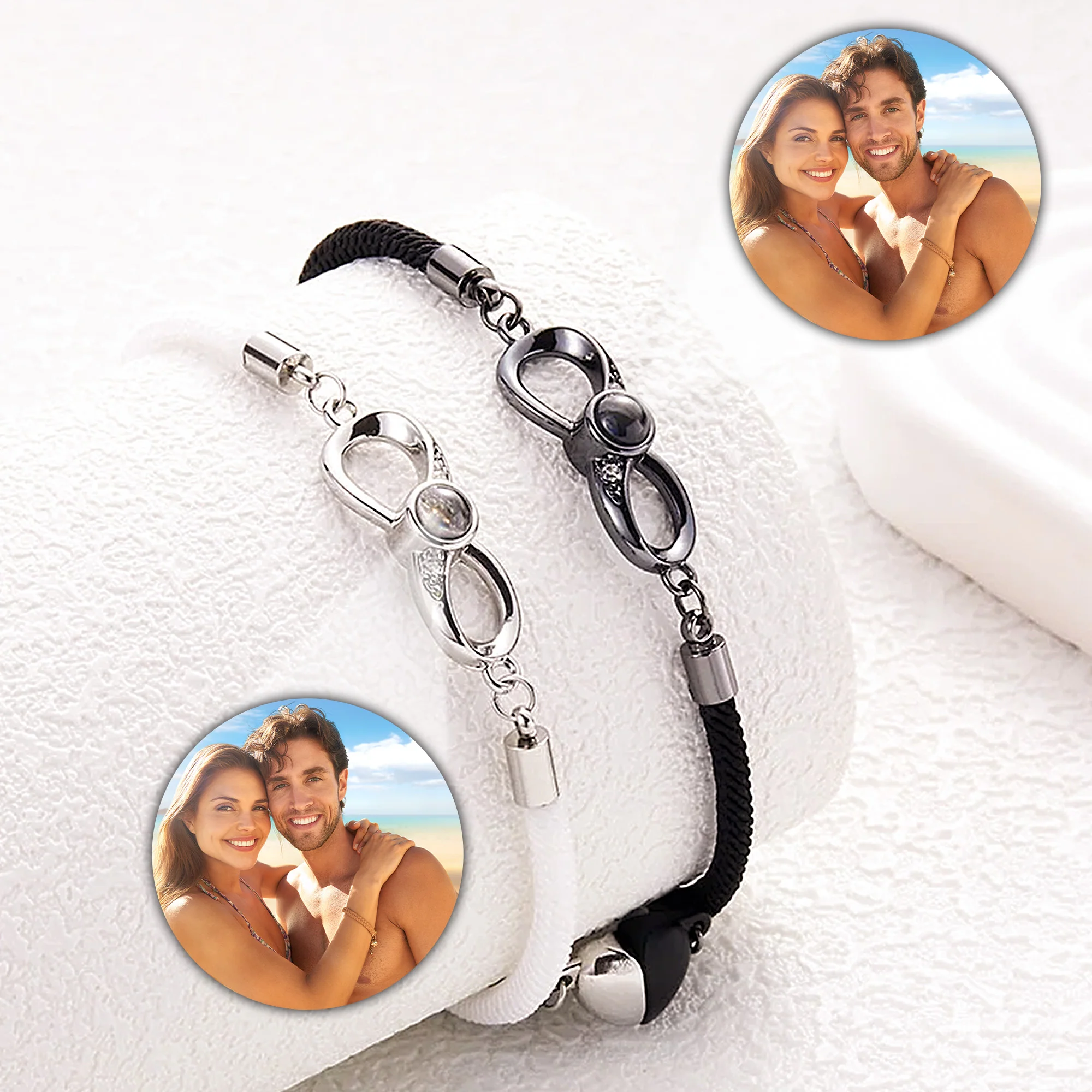 Couple Gifts Idea - Custom Photo Projection Bracelets - Image 2