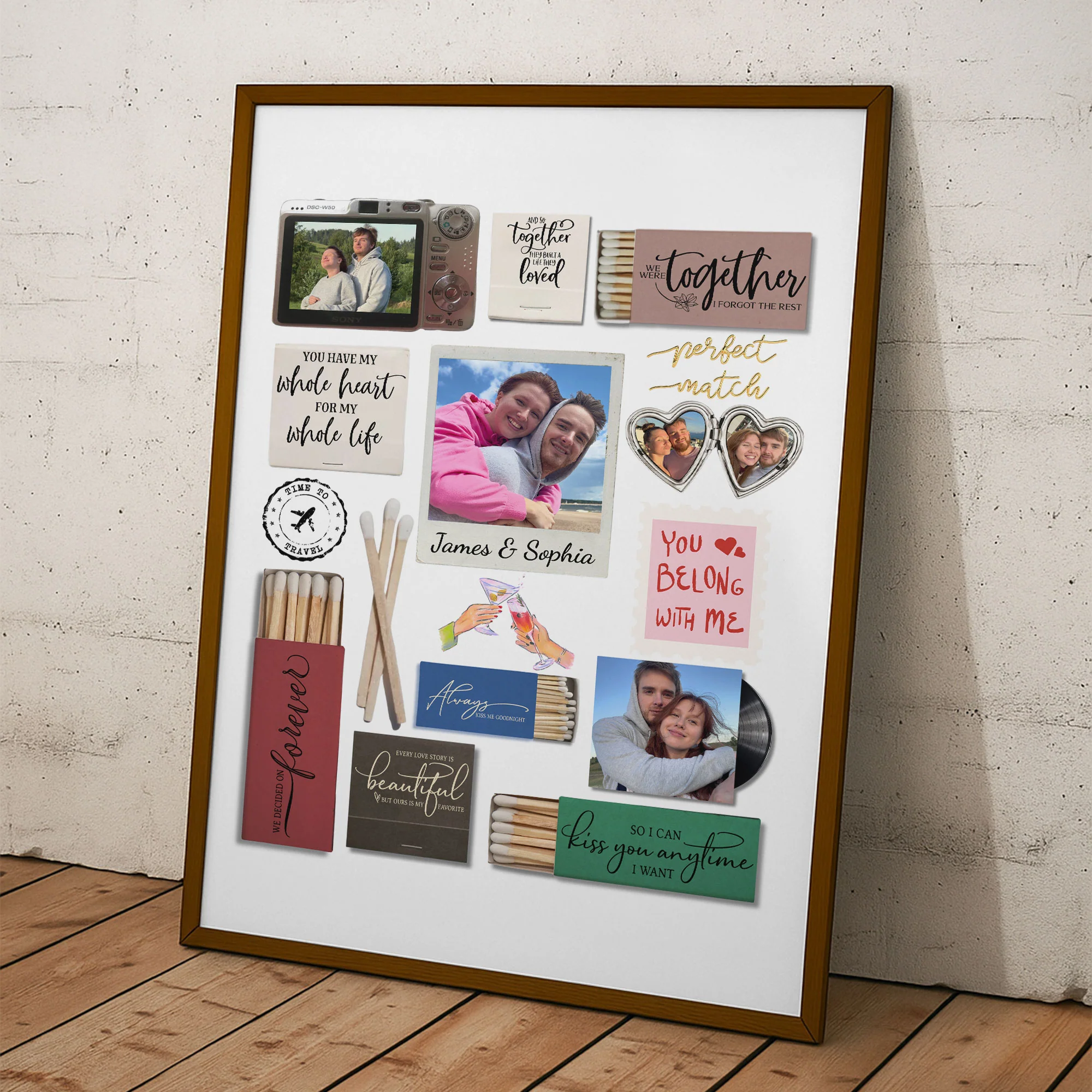 Couple Happy Moment - Match Box Style - Personalized Photo Poster - Image 2