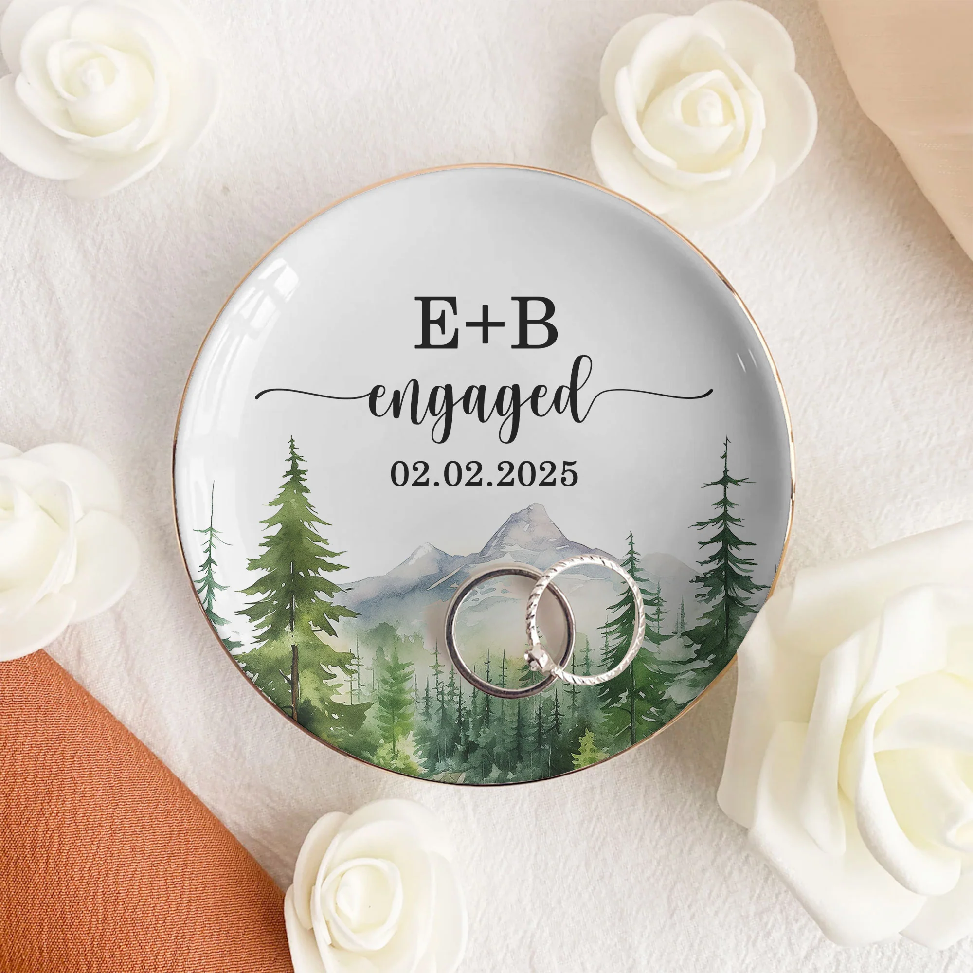 Couple Name Wedding Gift Anniversary Gift- Personalized Jewelry Dish - Image 3