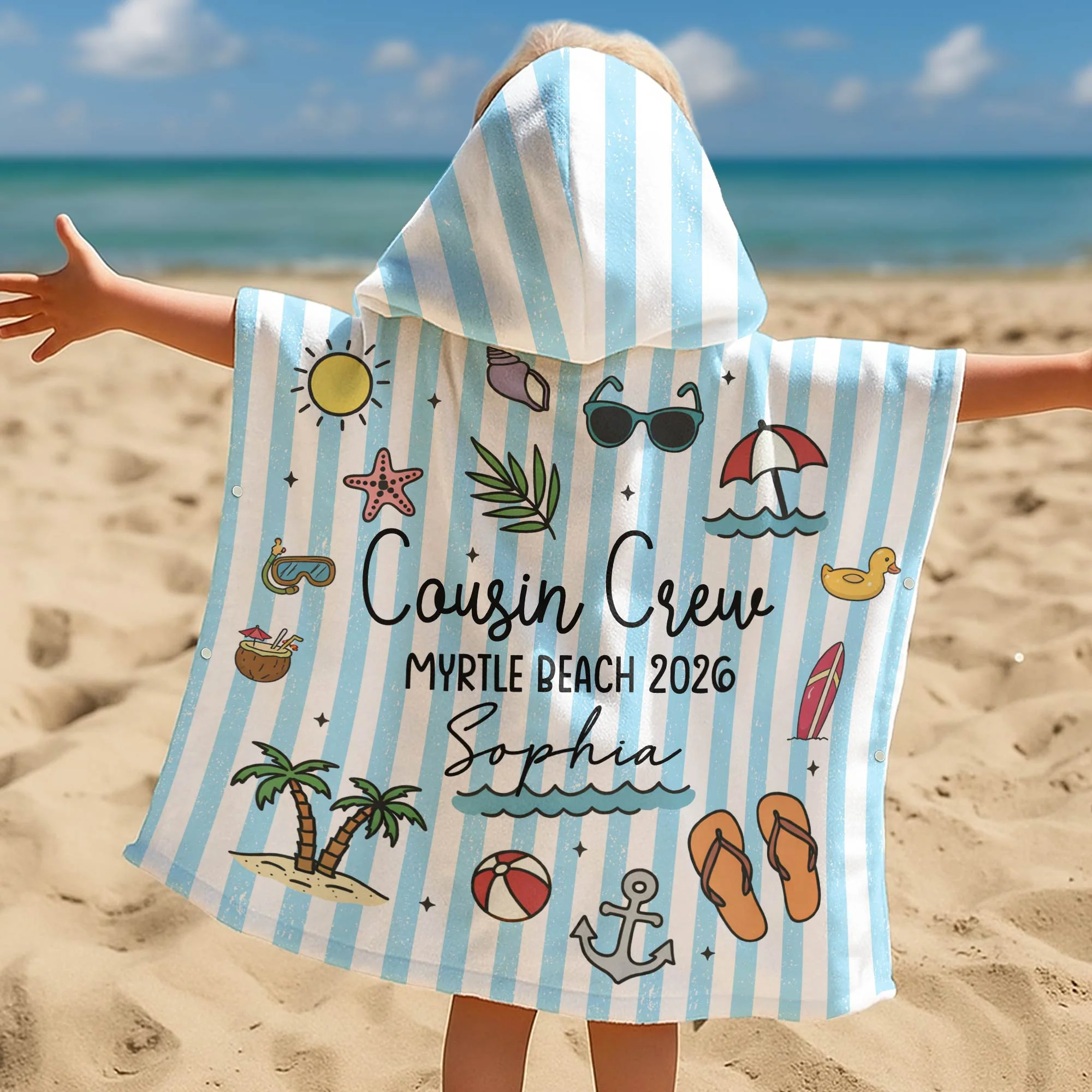 Cousin Crew Summer Trip - Personalized Beach Towel - Image 4