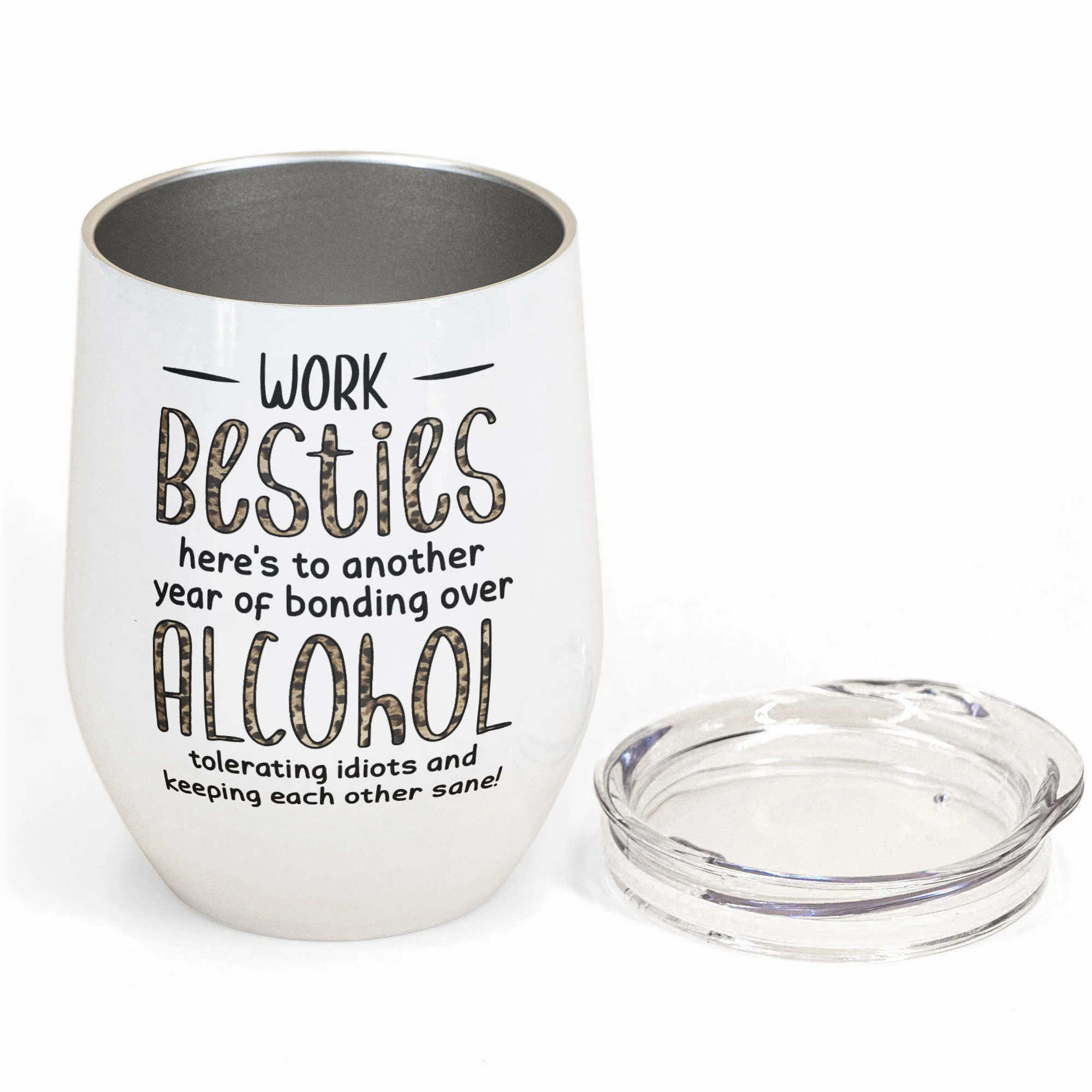 Coworkers, Alcohol Tolerating, Bonding Over, Keeping Each Other Sane - Personalized Wine Tumbler - Gift For Coworker, Colleague, Work Bestie, Friend, Work Bestie - Image 5