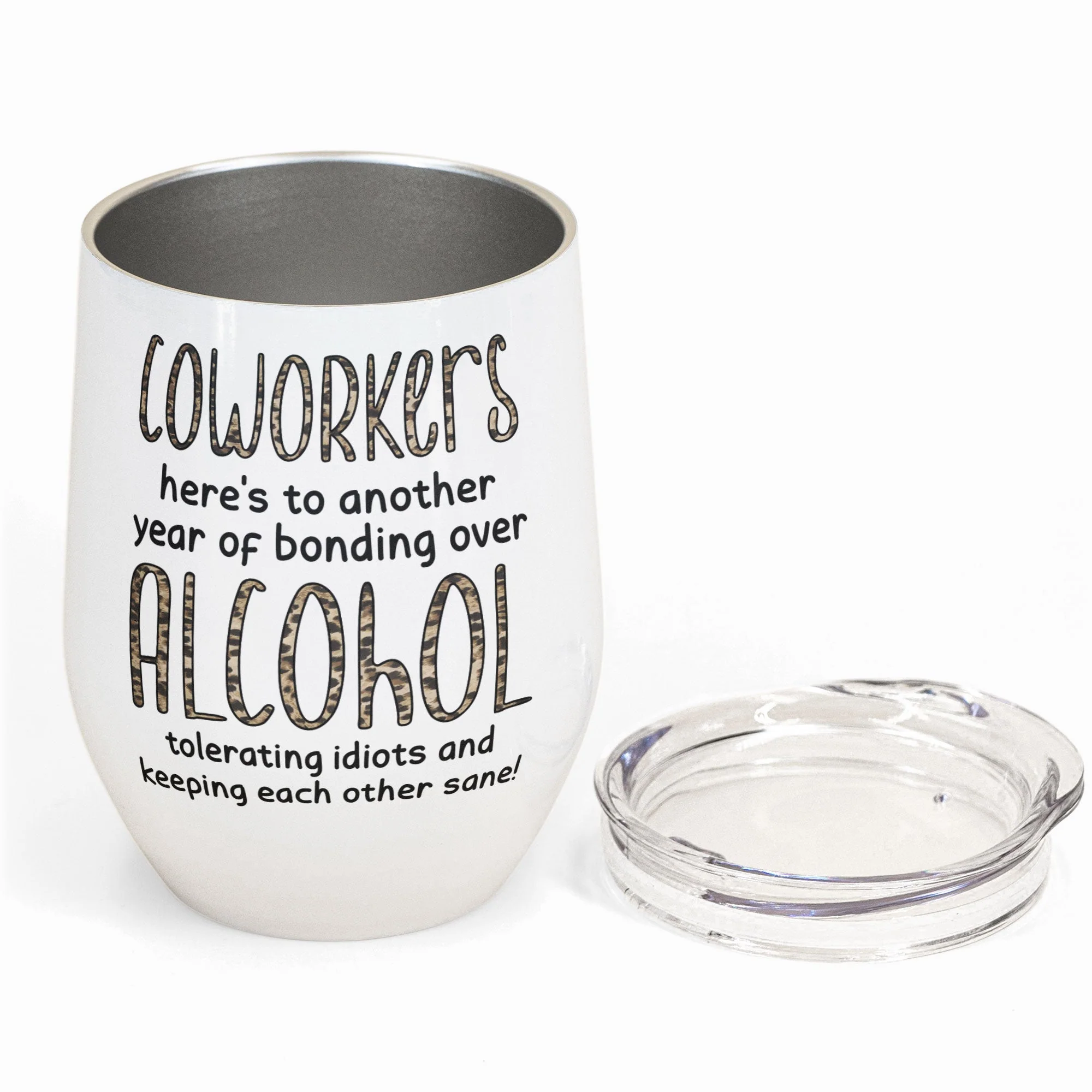 Coworkers, Alcohol Tolerating, Bonding Over, Keeping Each Other Sane - Personalized Wine Tumbler - Gift For Coworker, Colleague, Work Bestie, Friend, Work Bestie - Image 6