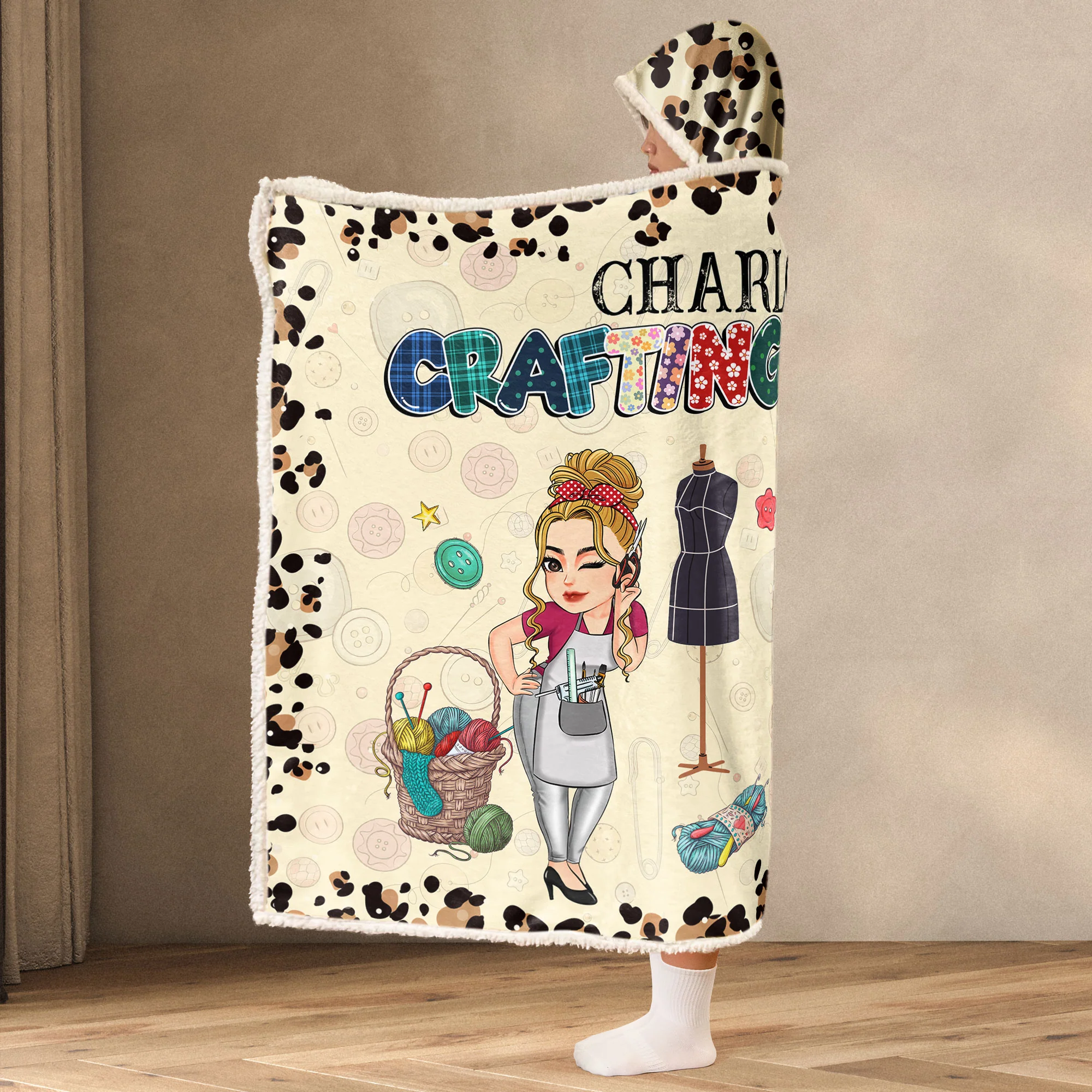 Crafting Blanket - Personalized Wearable Blanket Hoodie - Sewing - Image 3