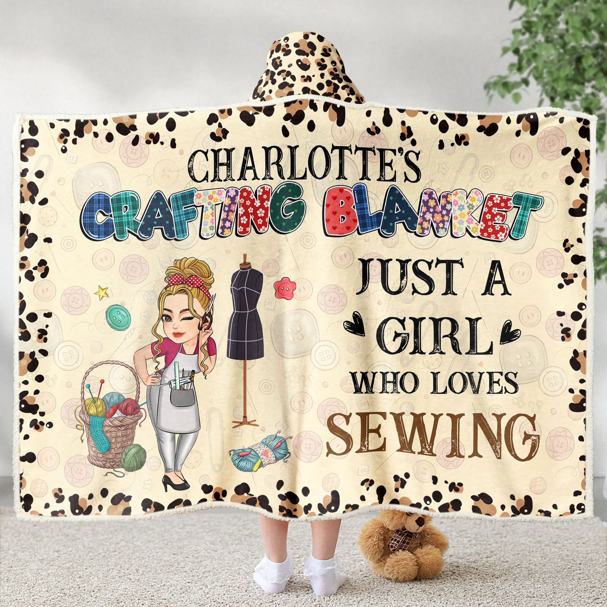 Crafting Blanket - Personalized Wearable Blanket Hoodie - Sewing - Image 5