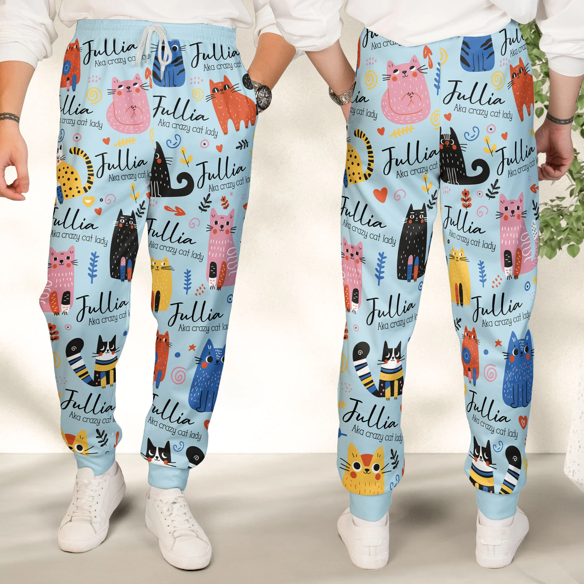Crazy Cat Lady - Personalized Sweatpants - Image 3