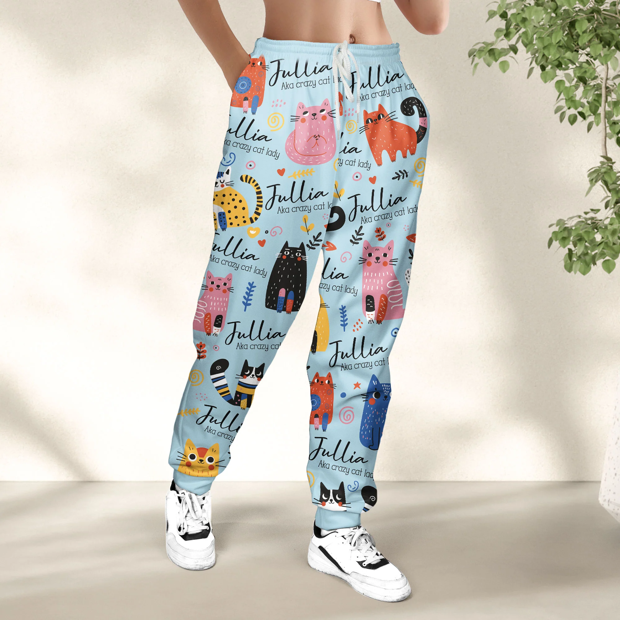 Crazy Cat Lady - Personalized Sweatpants - Image 4