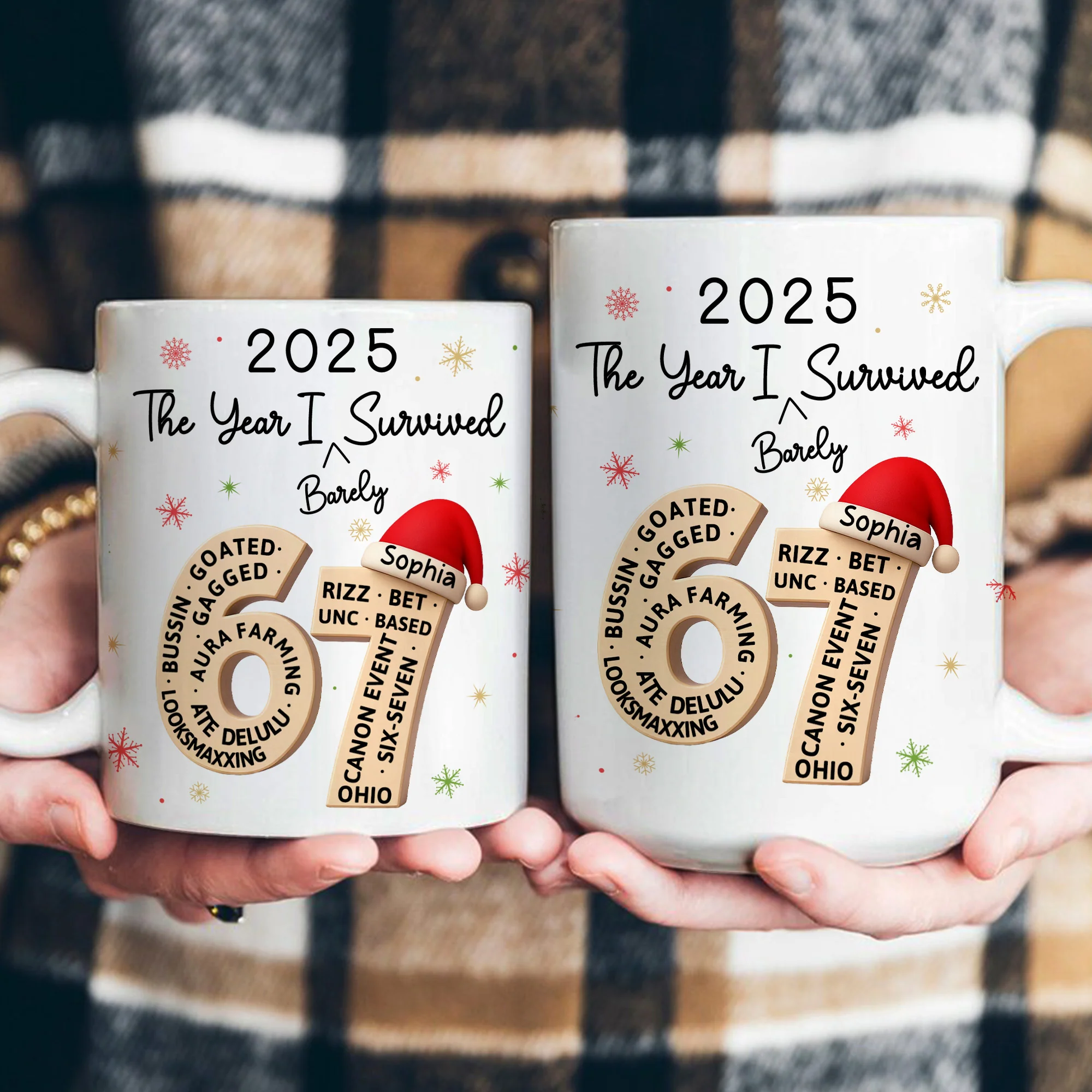 Custom 67 Six Seven Slang Meme, Gag Gifts, White Elephant, Exchange Gifts For Coworkers - Personalized Mug - Image 4