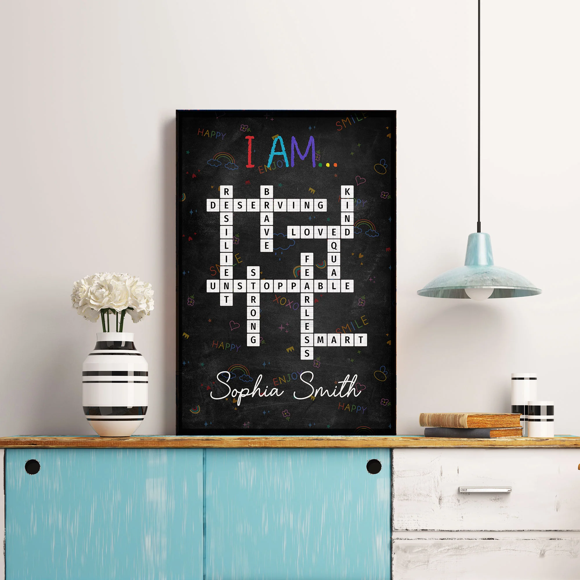 Custom Affirmation In Scrabble Style - Personalized Poster - Image 4