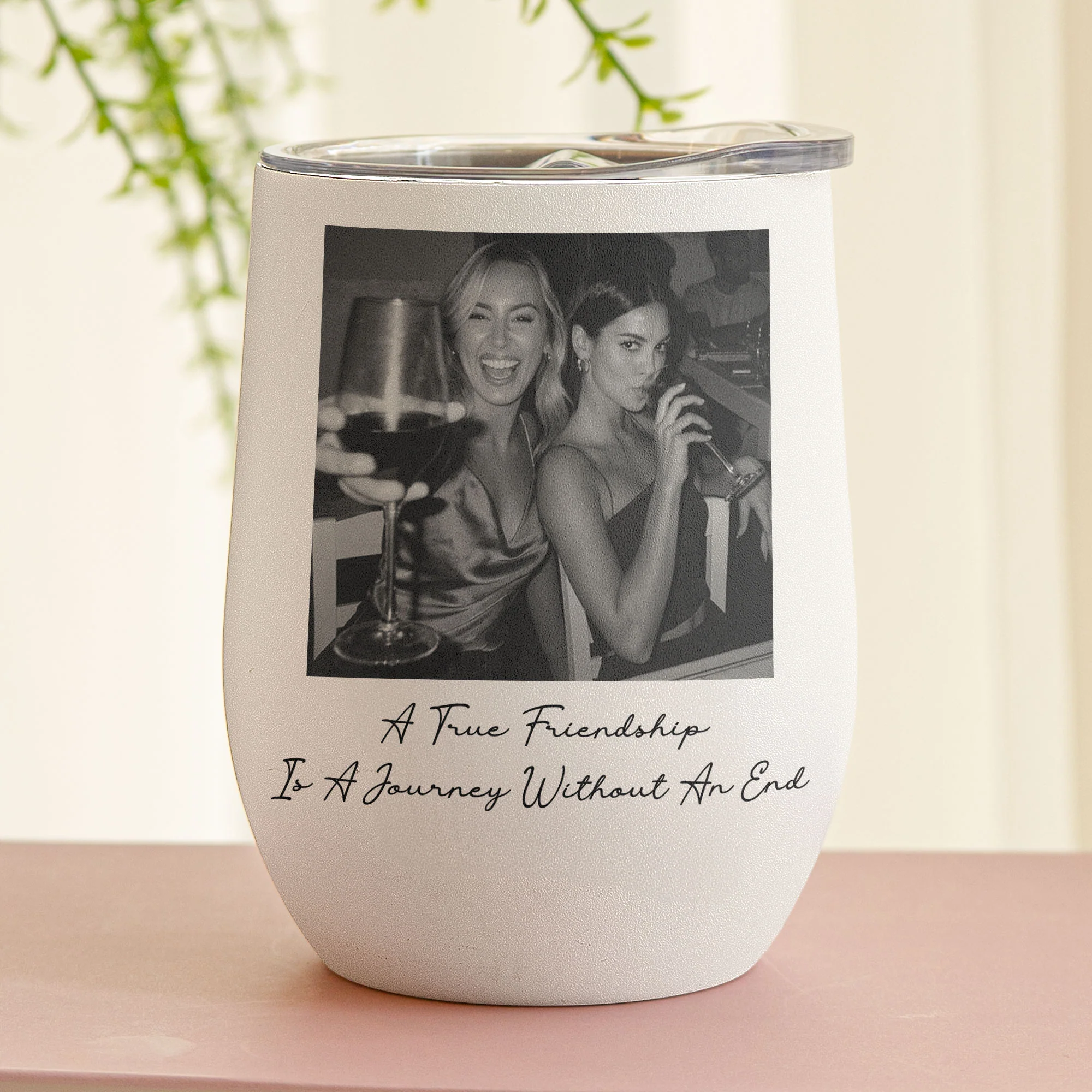 Custom Bestie Photo For Best Friend Friendship Thank You Gifts - Personalized Wine Tumbler - Image 4