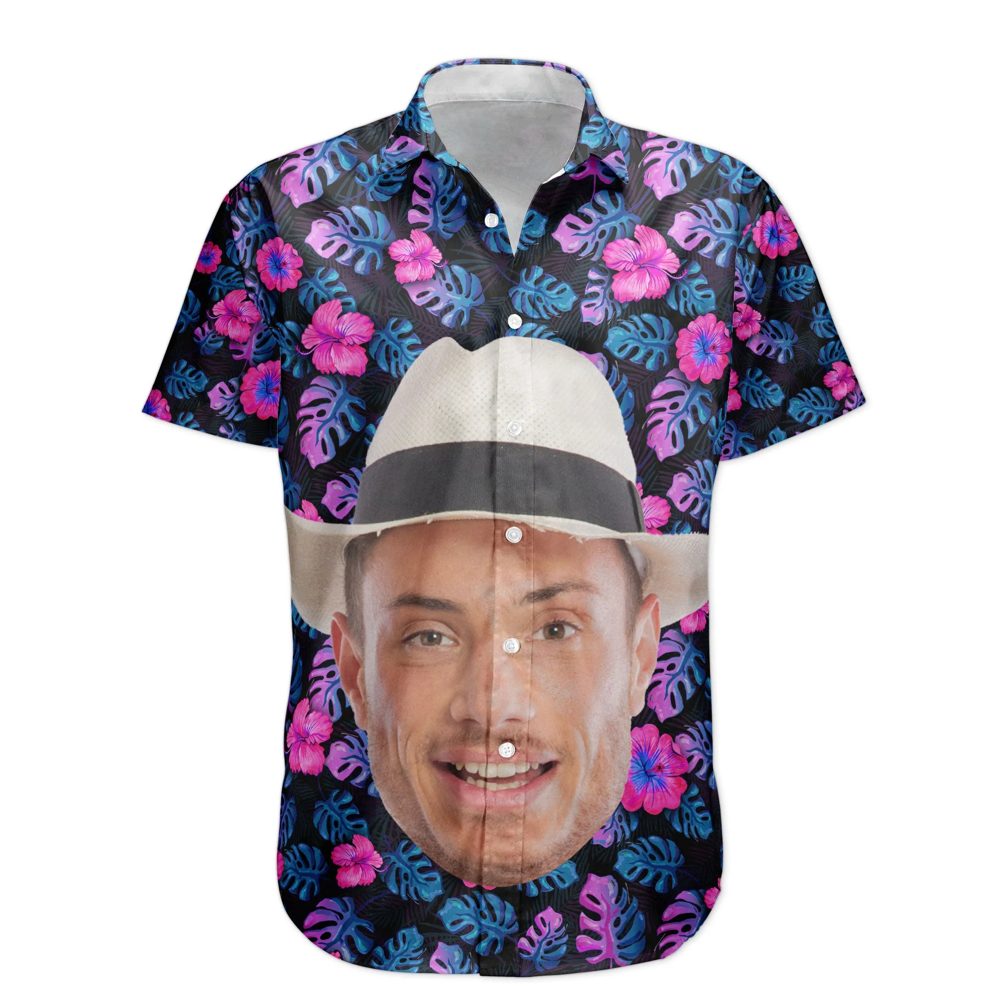 Custom Big Face Funny Photo Tropical Hawaii For Men, Women - Custom Photo Hawaiian Shirts - Image 6