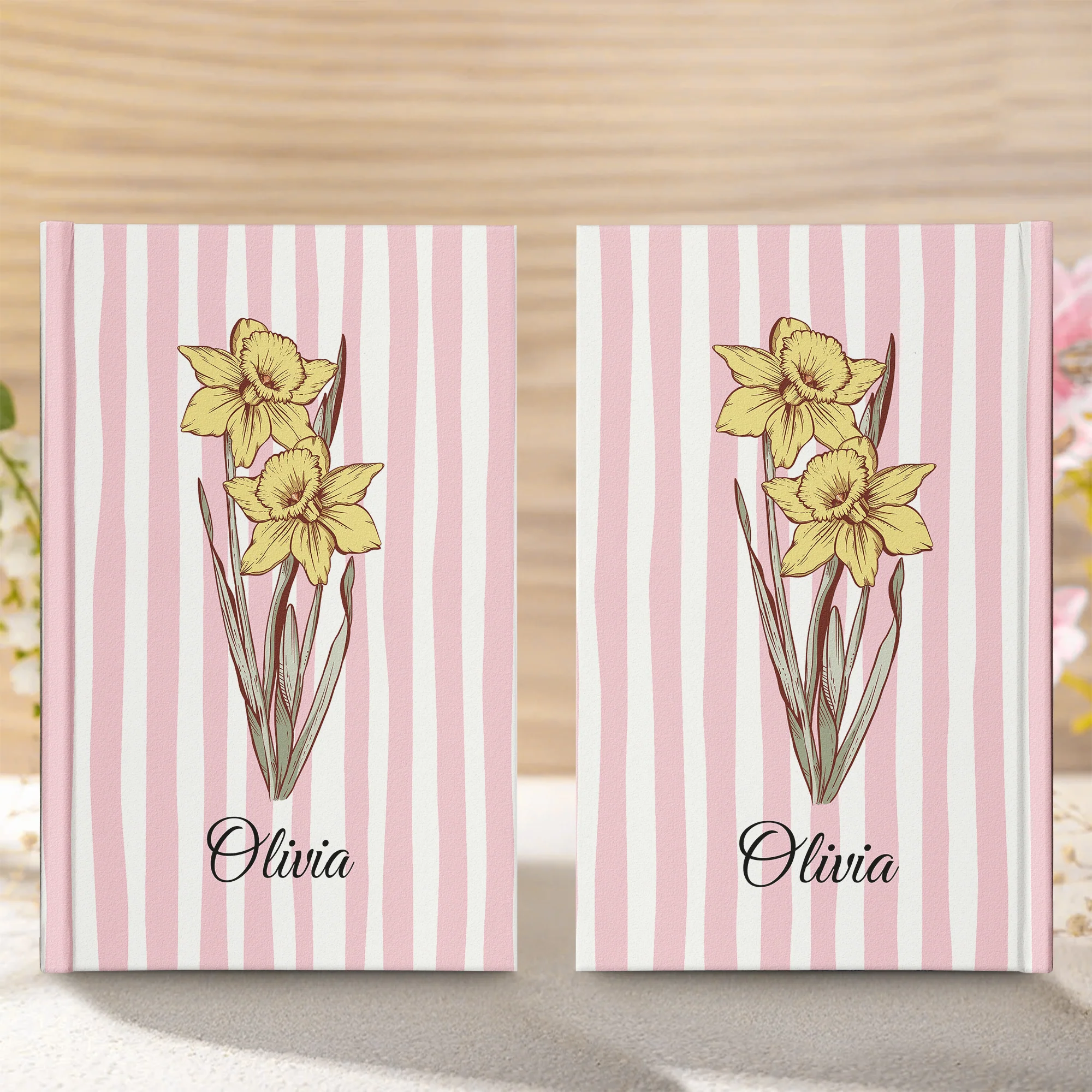 Custom Birth Flower Gift For Her, Friends, Sisters, Coworker - Personalized Journal - Image 3