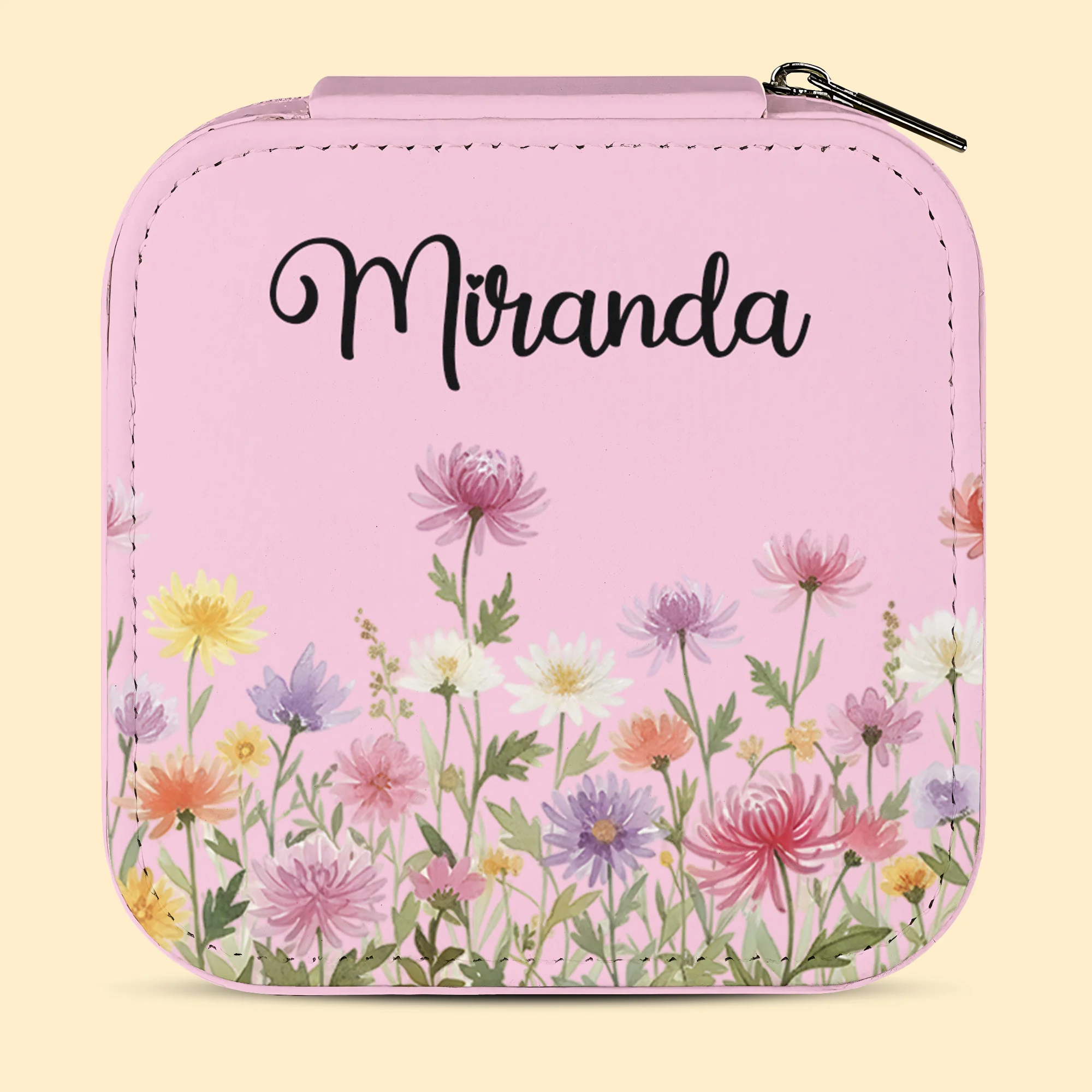 Custom Birth Flower & Name For Her, Daughter, Wife, Sister, Friend - Personalized Jewelry Box - Image 2