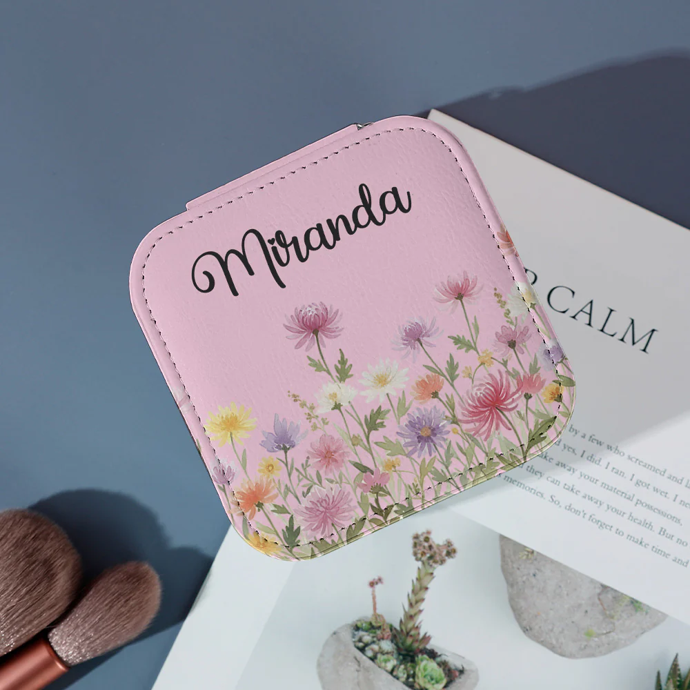 Custom Birth Flower & Name For Her, Daughter, Wife, Sister, Friend - Personalized Jewelry Box - Image 6