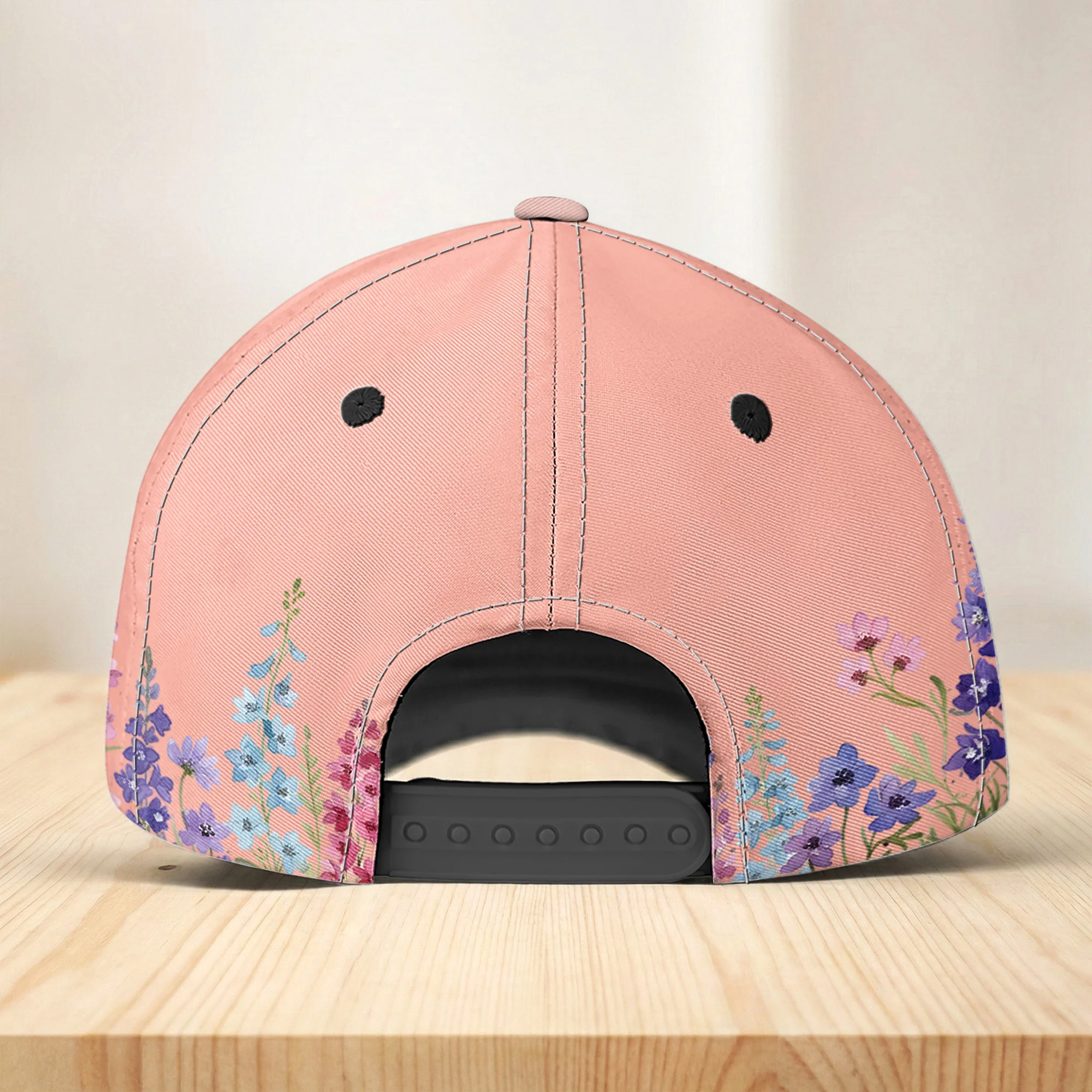 Custom Birth Flower & Name For Her, Friends - Personalized Cap - Image 4
