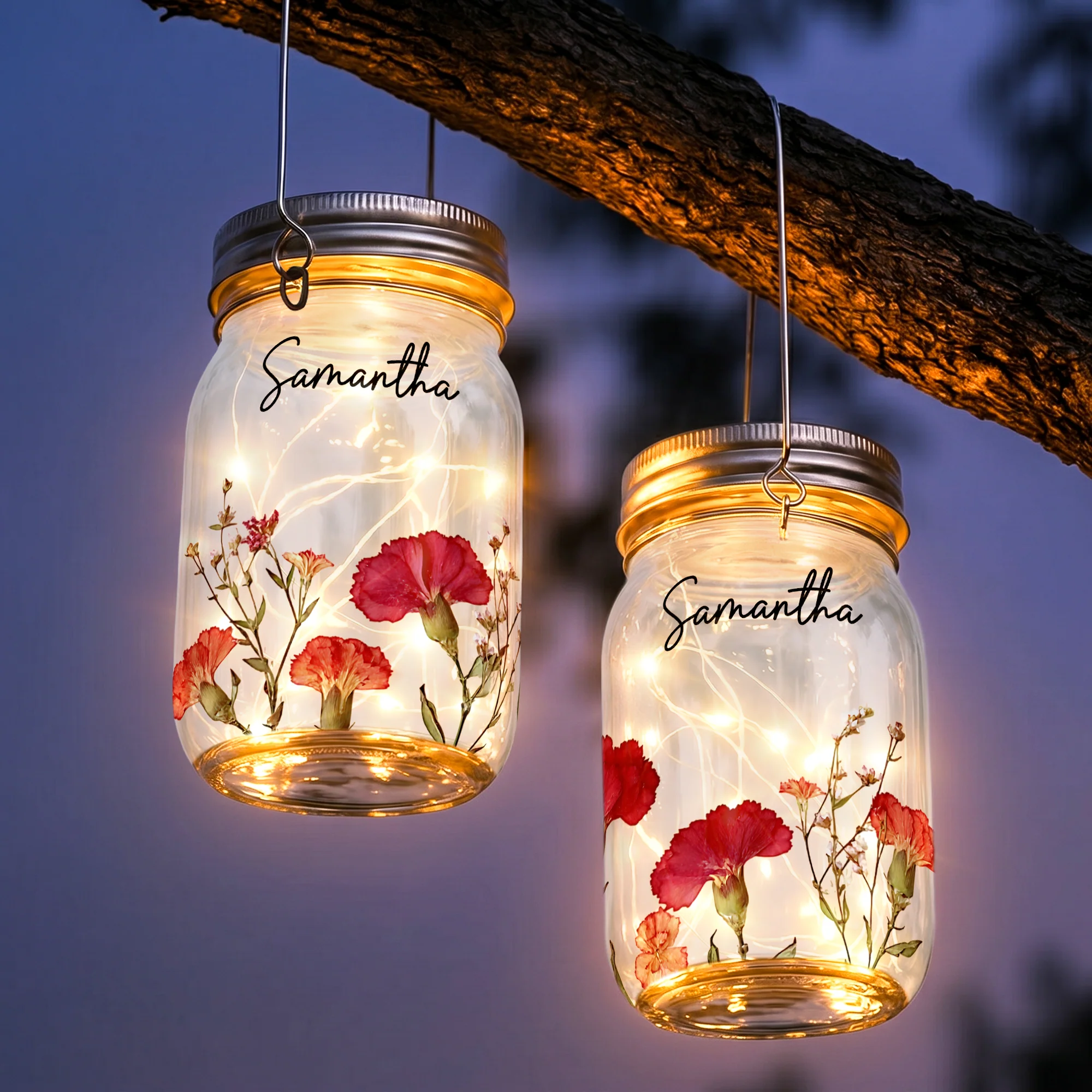 Custom Birth Flower & Name Gift For Her Daughter Friend - Personalized Night Light - Image 5