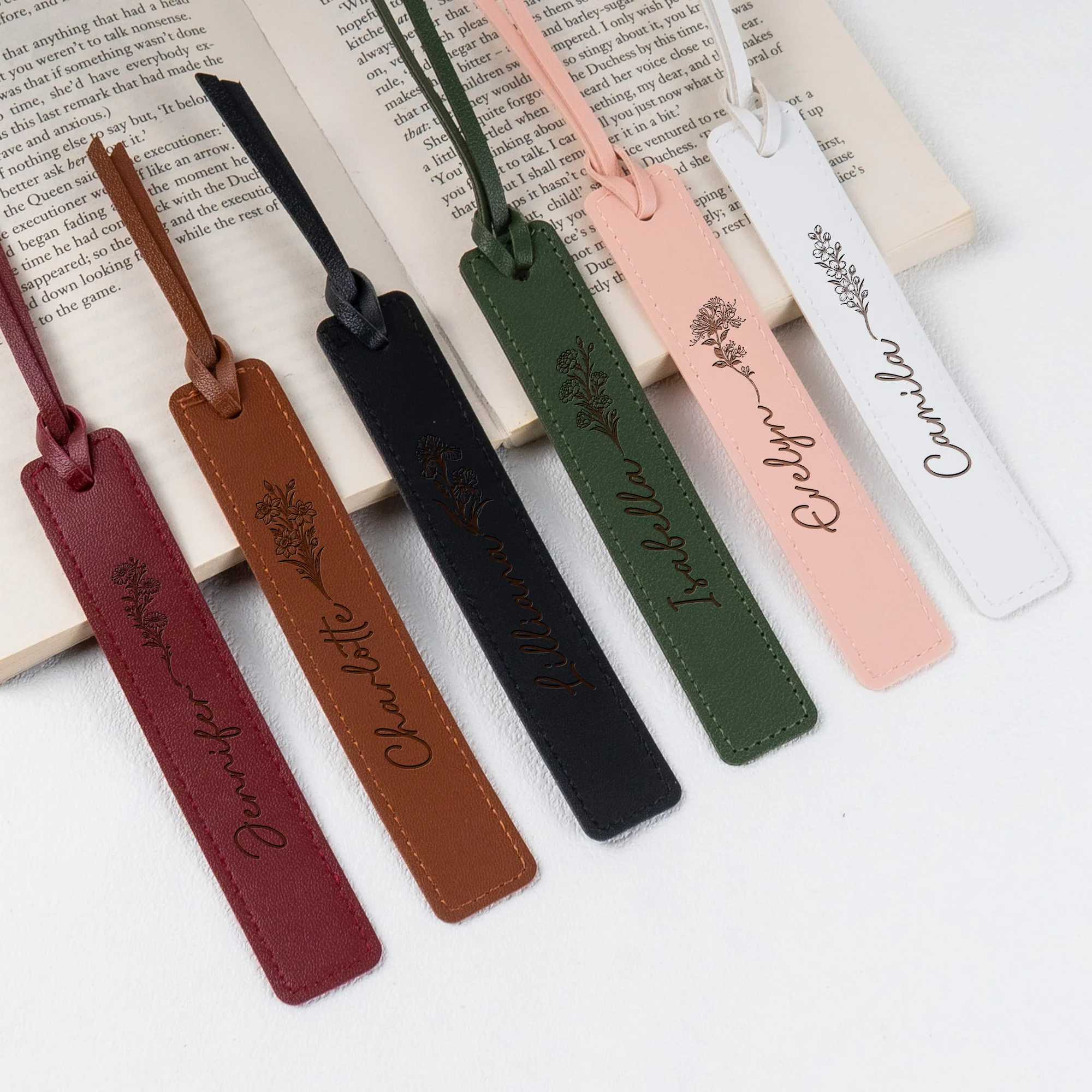 Custom Birth Flower & Name - Personalized Bookmark - Image 3