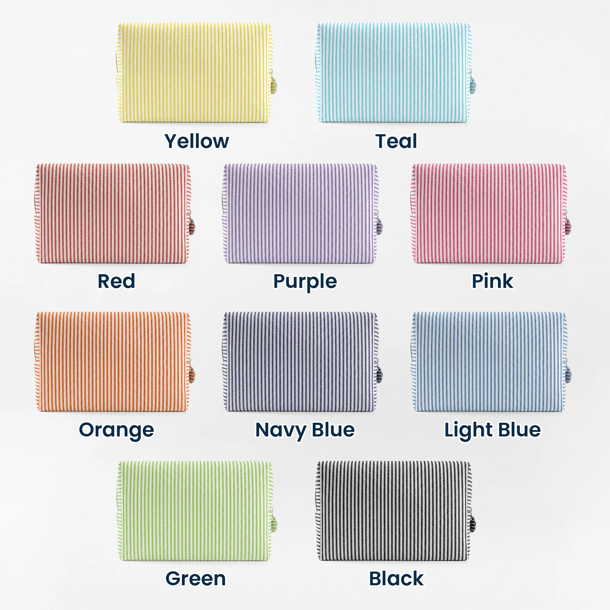 Custom Birth Flower & Name Striped Pattern - Personalized Makeup Bag - Image 4