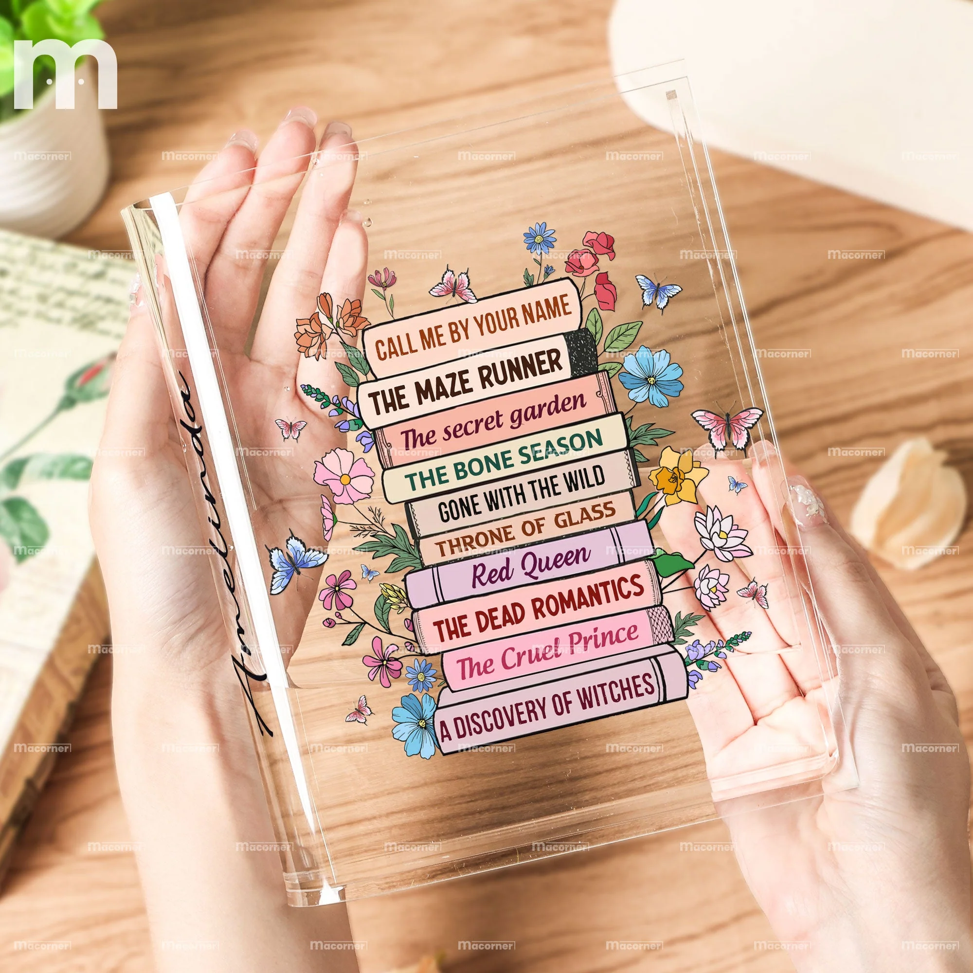 Custom Book Titles - Personalized Acrylic Book Vase - Image 4