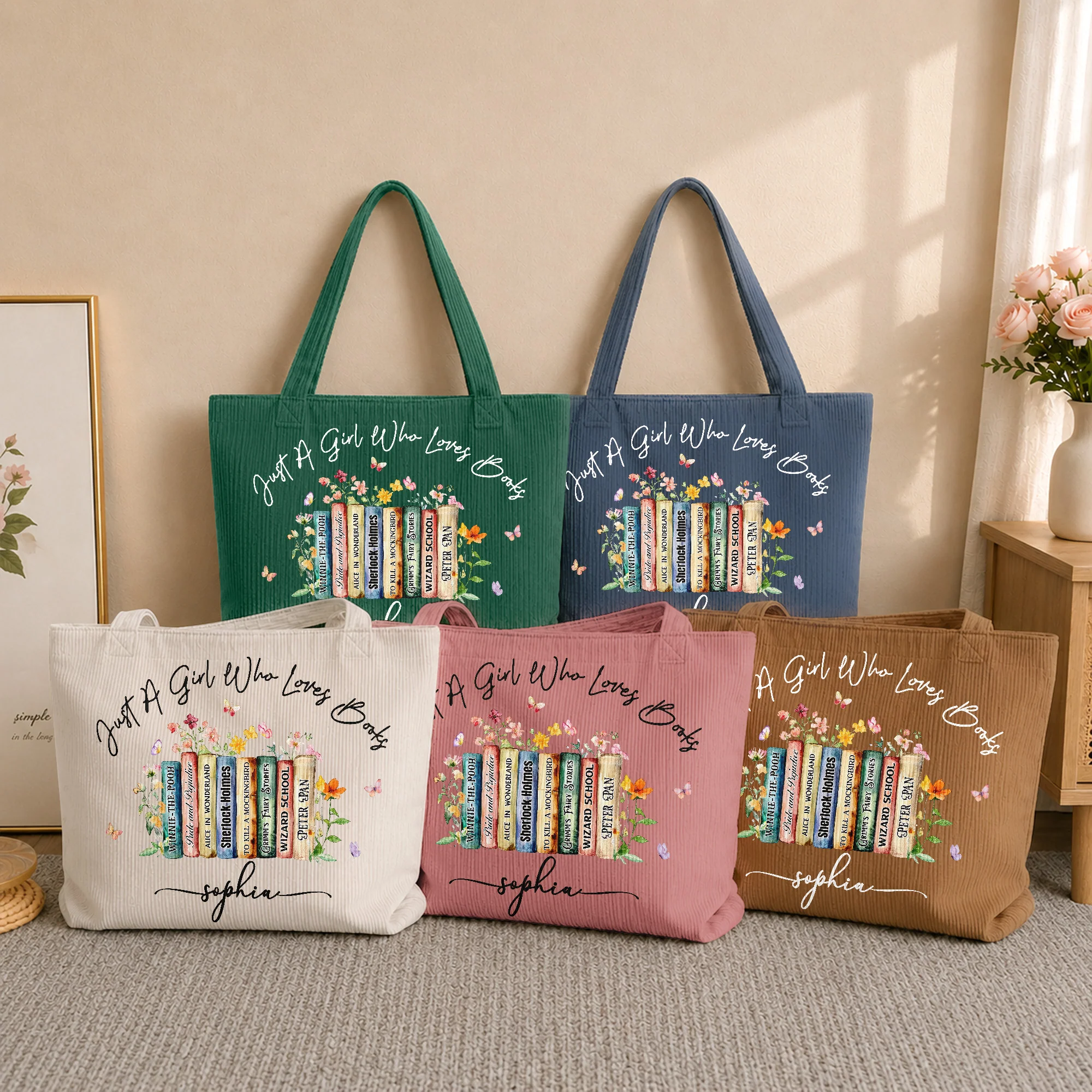 Custom Books's Name For Bookish, Book Lovers - Personalized Tote Bag - Image 2