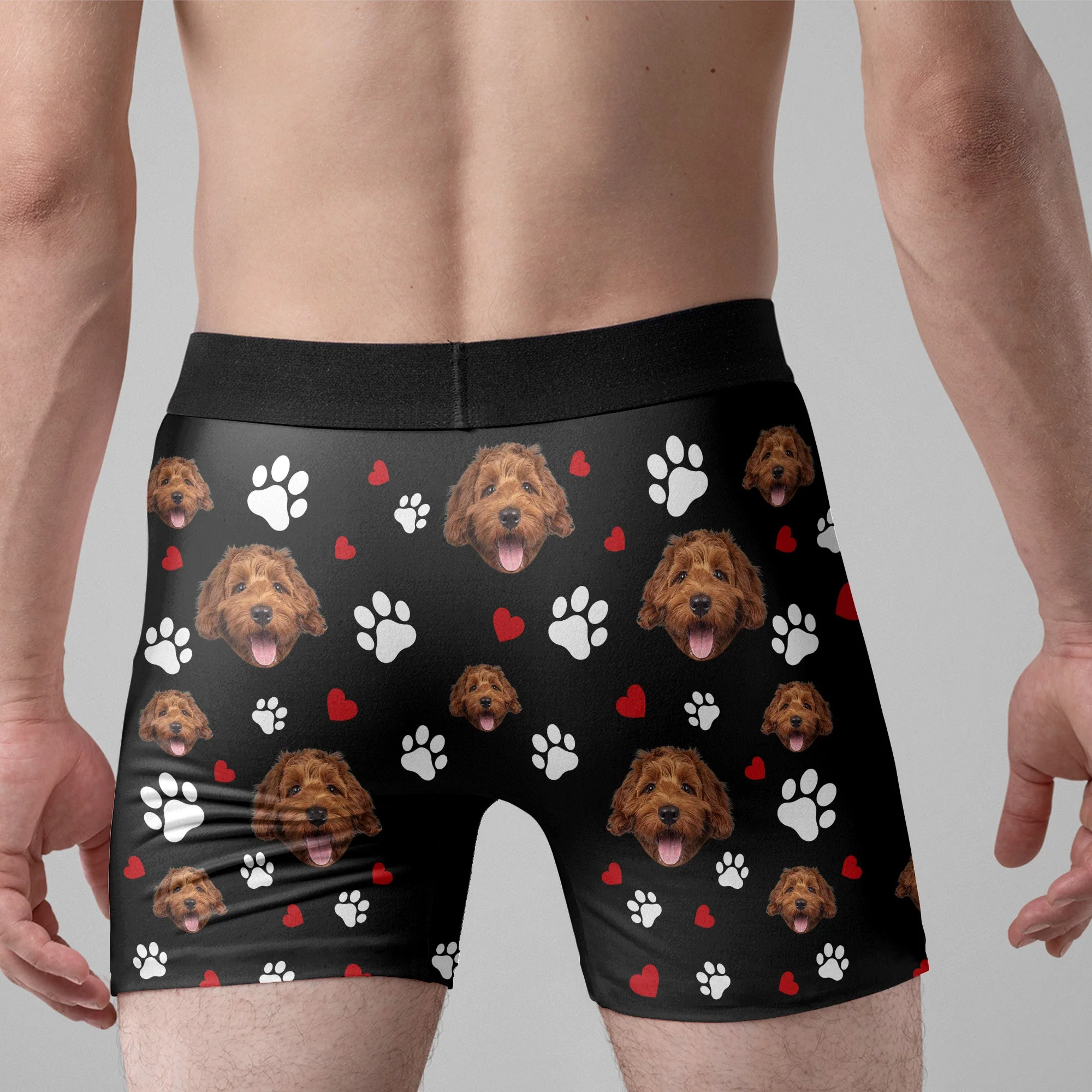 Custom Boxers With Pet Face Photo - Personalized Photo Men's Boxer Briefs - Image 4