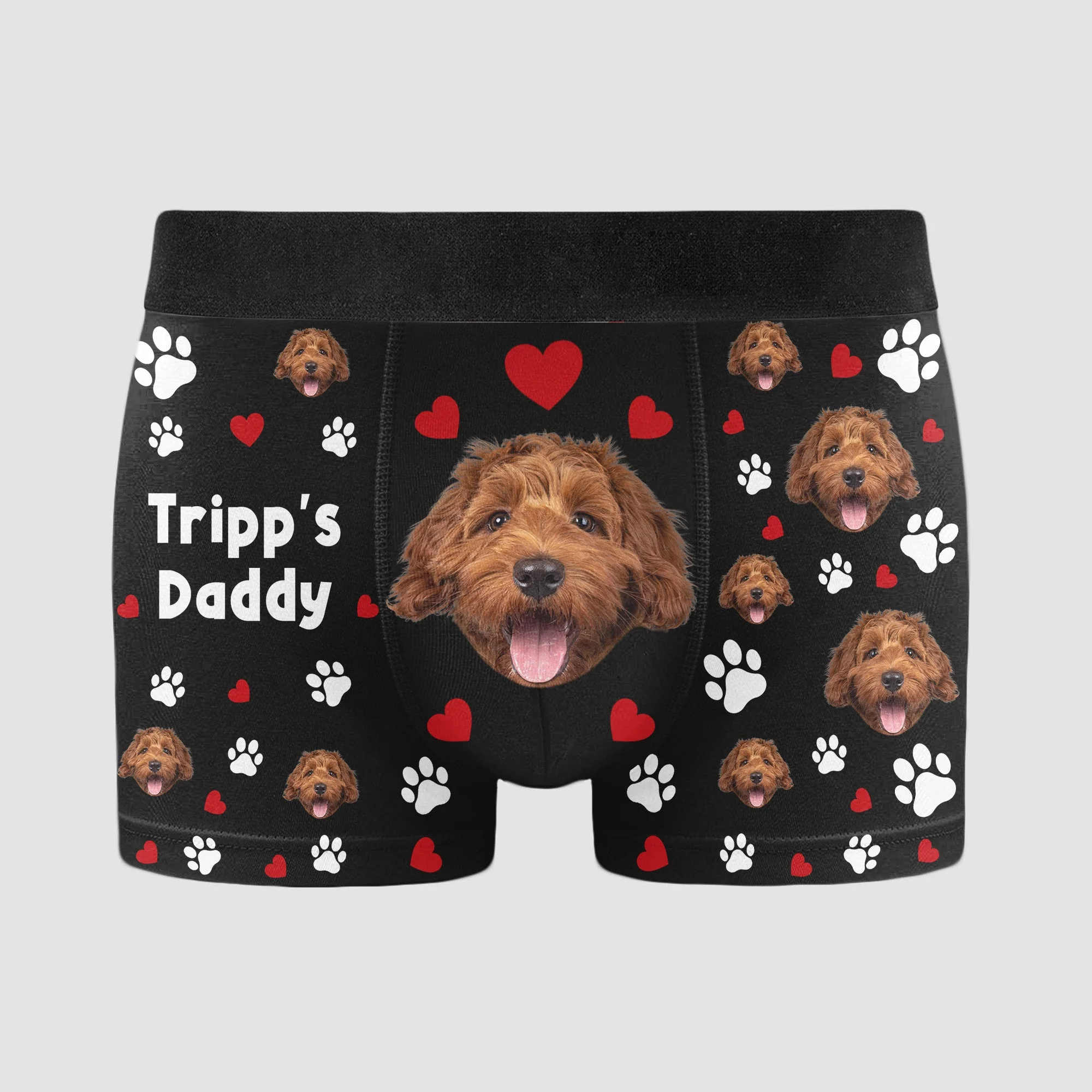 Custom Boxers With Pet Face Photo - Personalized Photo Men's Boxer Briefs - Image 5