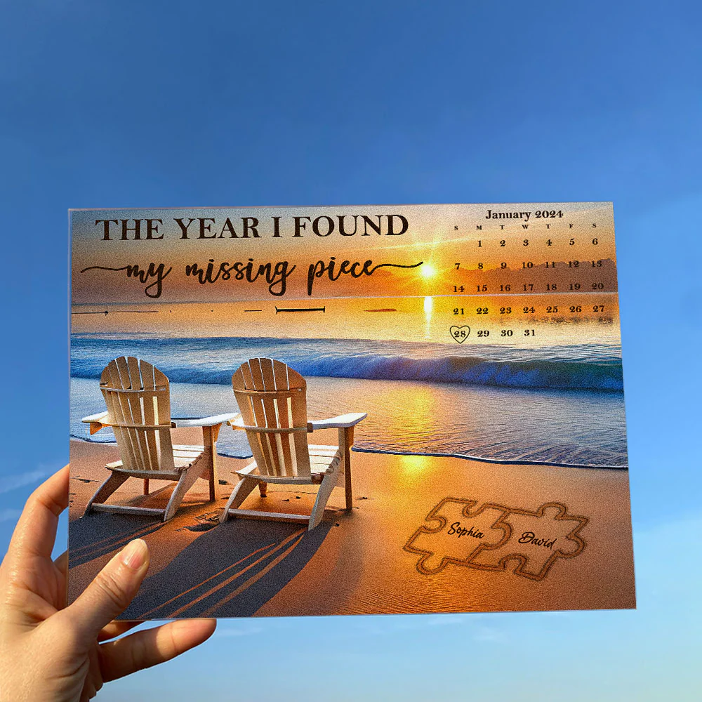 Custom Calendar The Year I Found My Missing Piece - Personalized Acrylic Plaque - Image 3