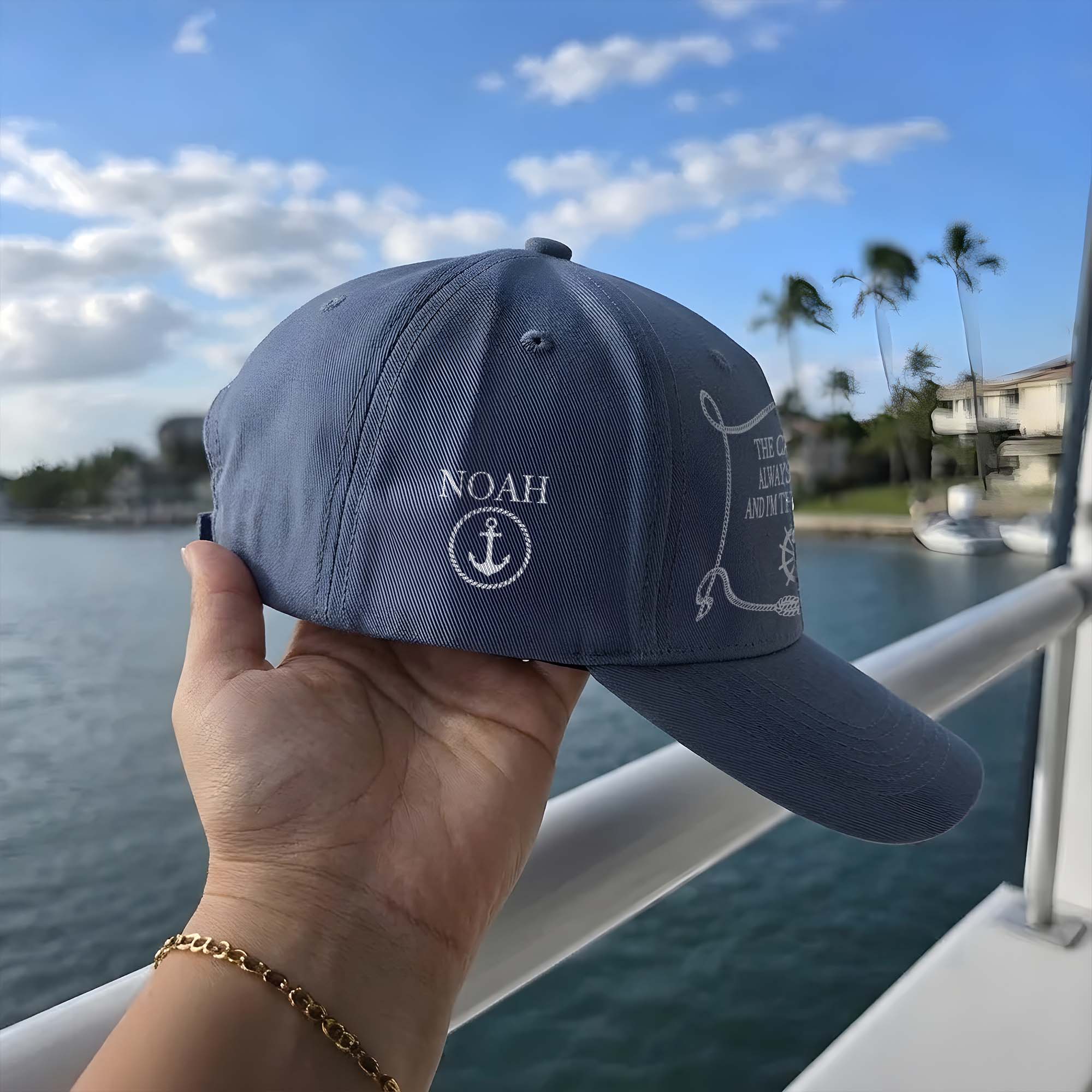Custom Captain Boating Nautical - The Captain Is Always Right - Personalized Cap - Image 2