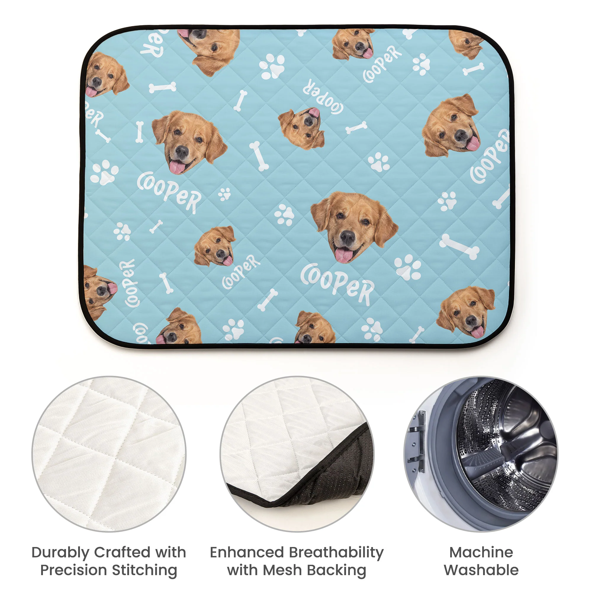 Custom Dog Funny Face - Personalized Photo Dog Cooling Mat - Image 8