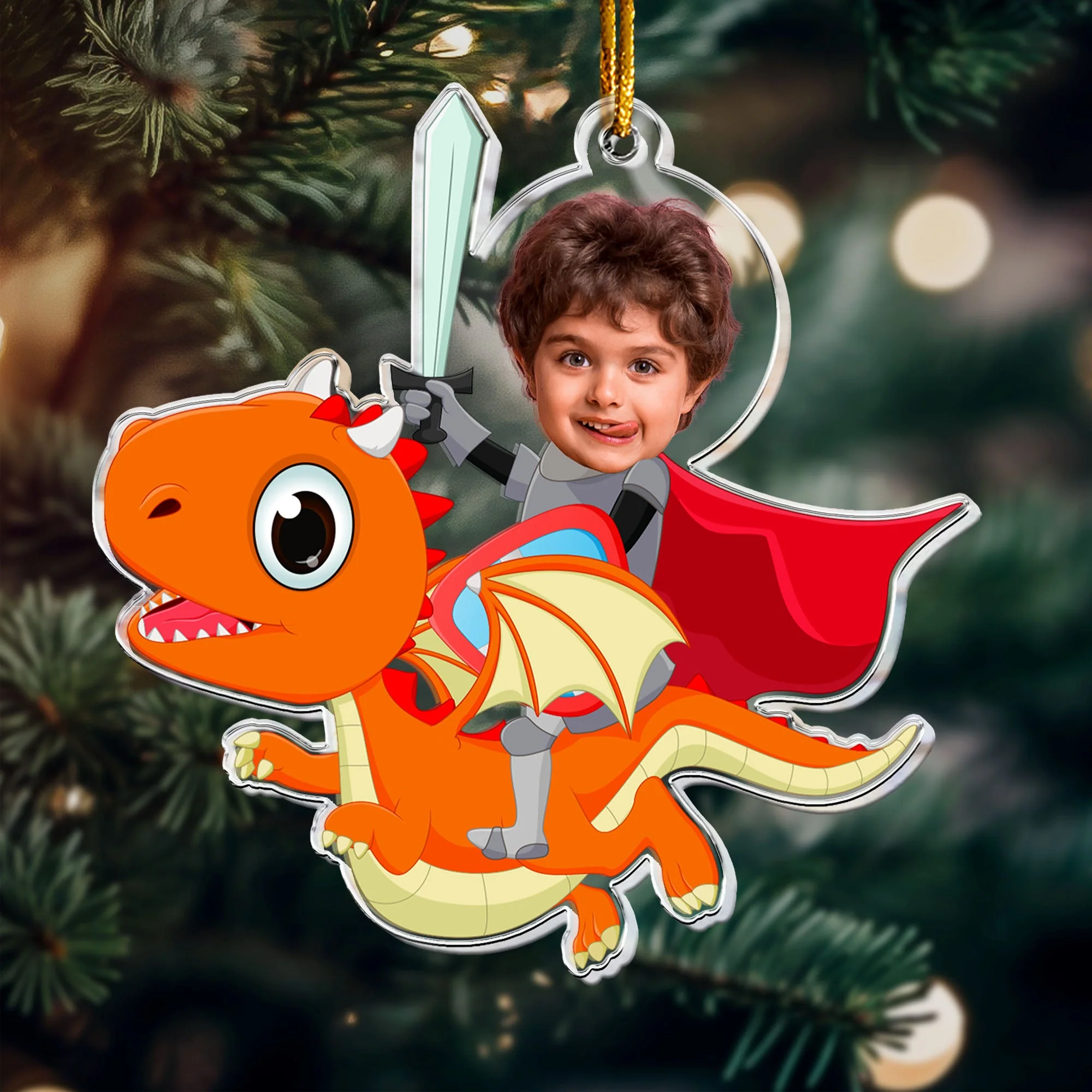 Custom Face For Kids Fantasy World - Personalized Acrylic Photo Ornament - Image 2