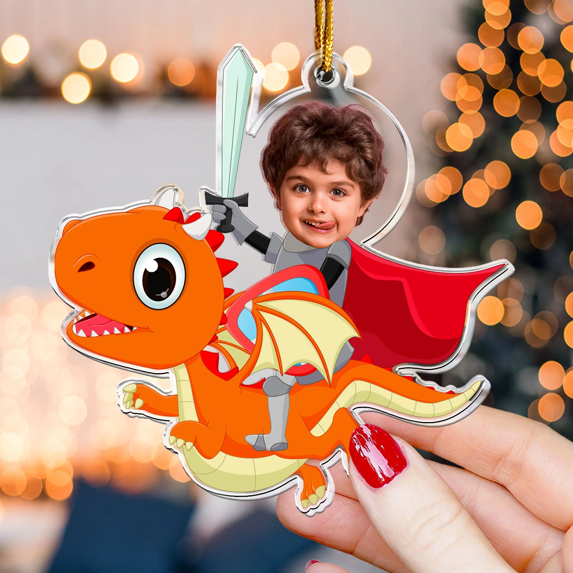 Custom Face For Kids Fantasy World - Personalized Acrylic Photo Ornament - Image 6