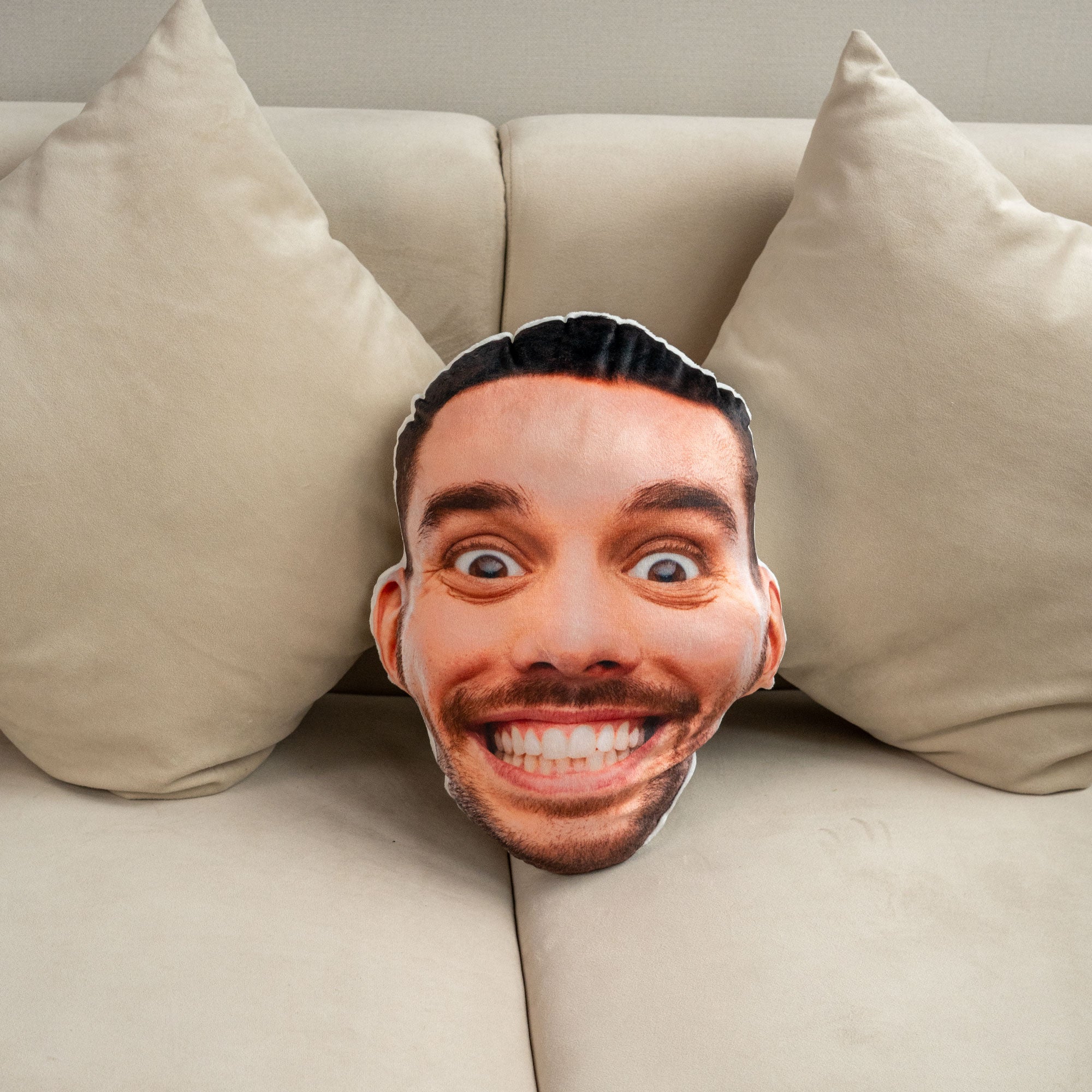 Custom Face Funny Silly Big Head - Personalized Photo Custom Shaped Pillow - Image 4